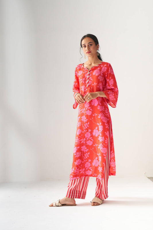 Faded Rose Hot Pink Kurta Set