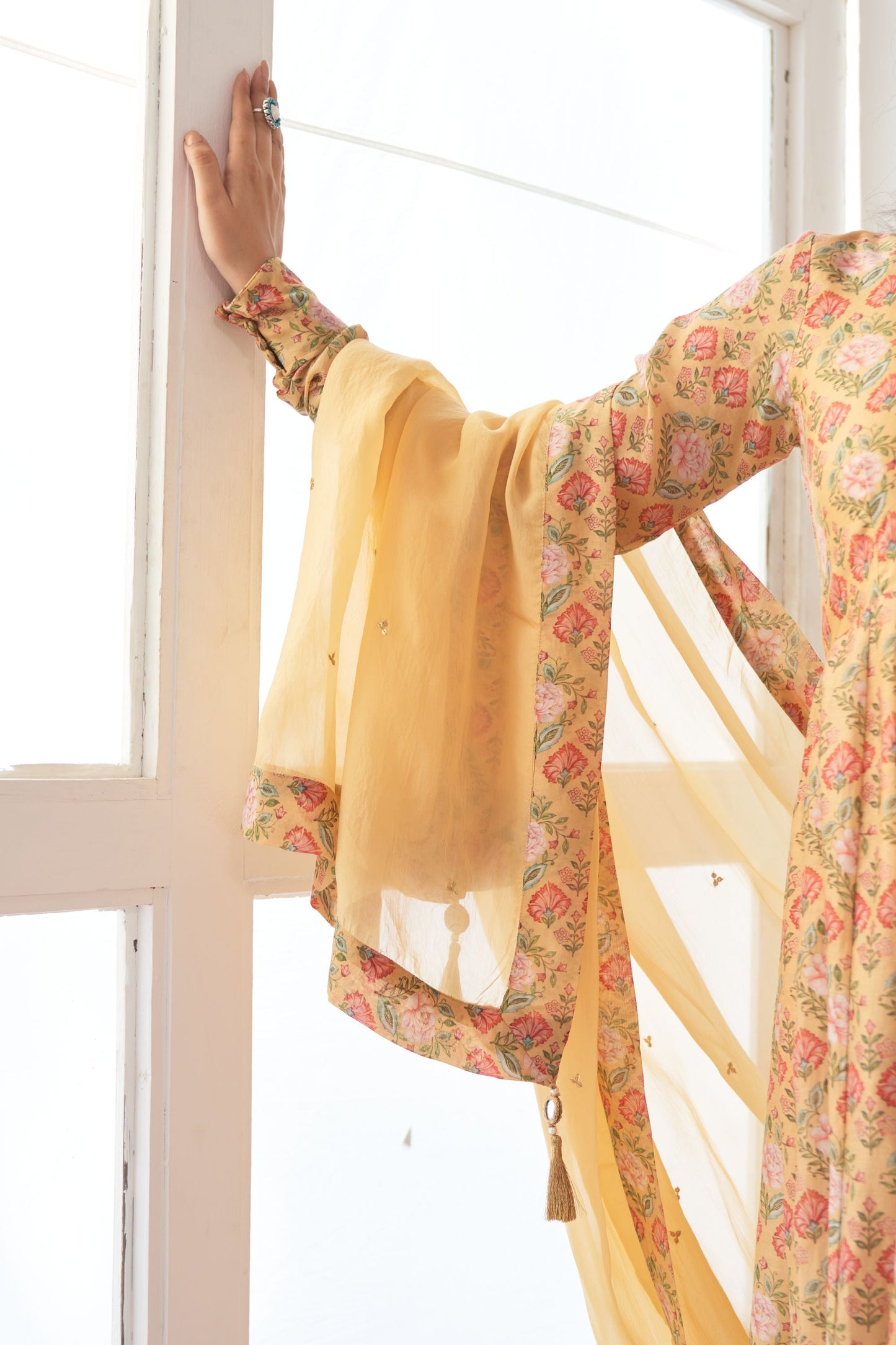 Yellow Peony Anarkali