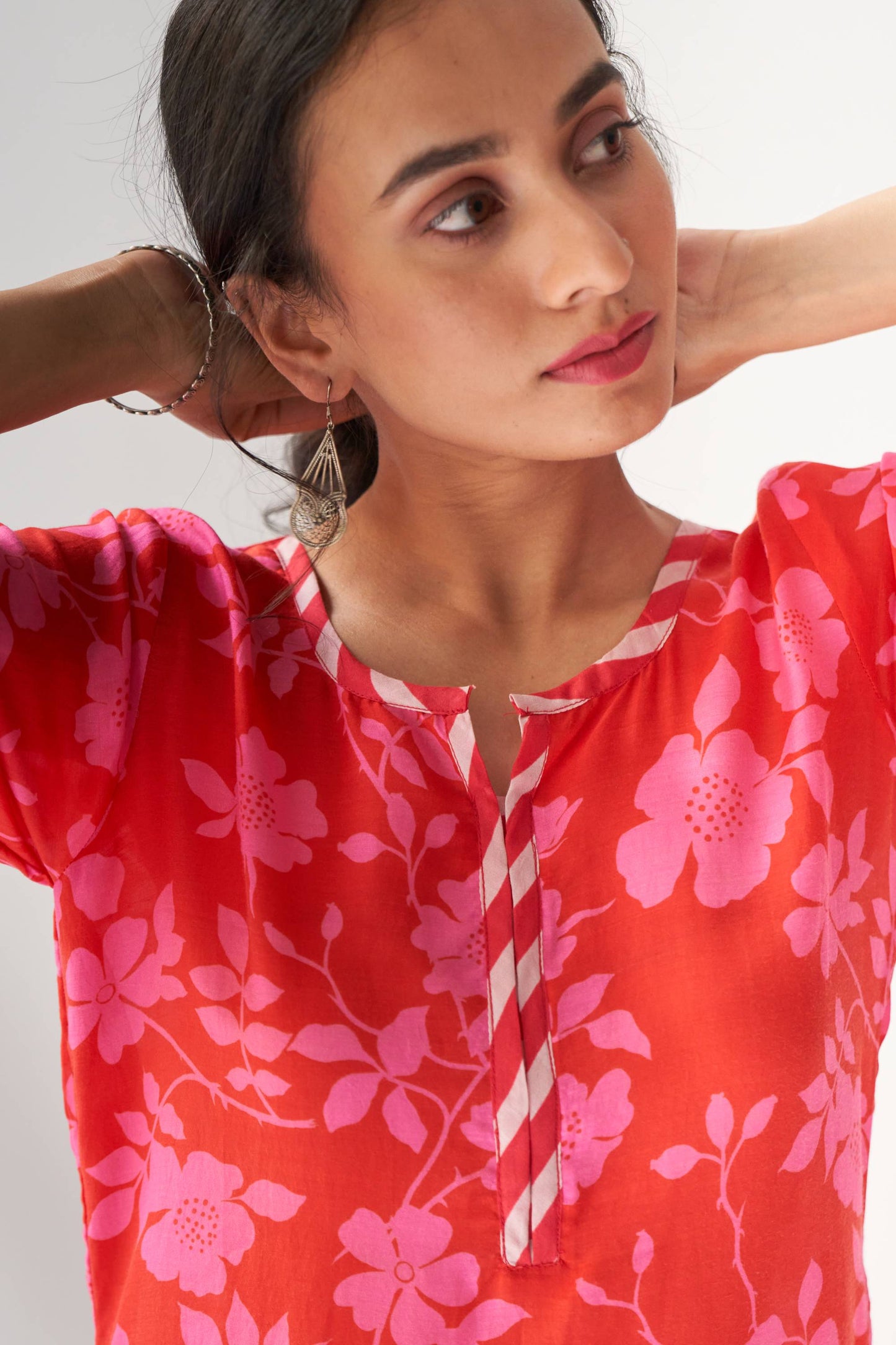 Faded Rose Hot Pink Kurta Set