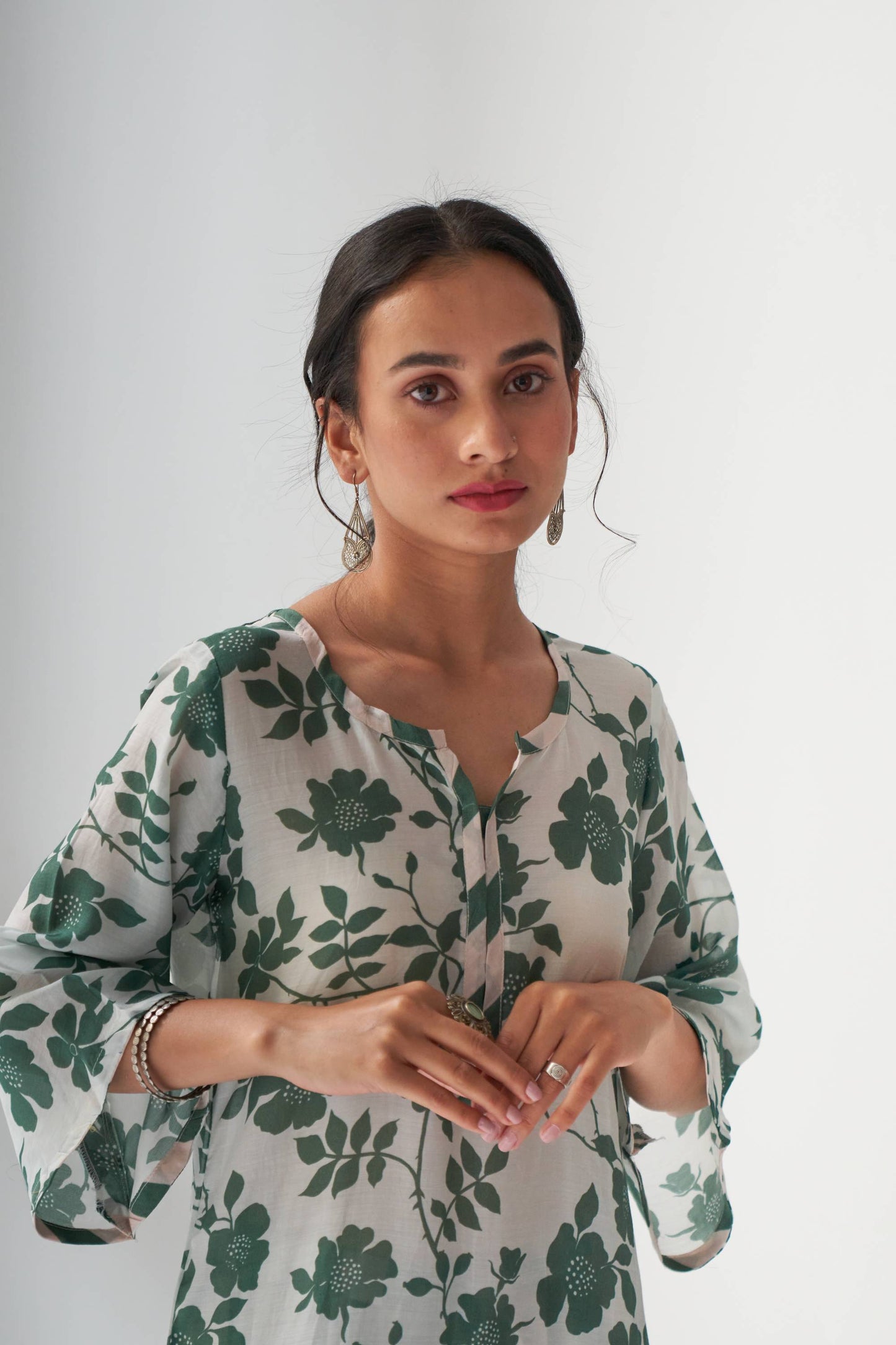 Faded Rose Green Kurta Set