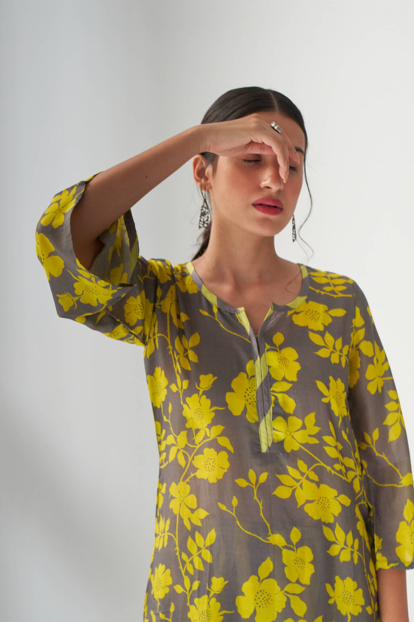 Faded Rose Grey Kurta Set