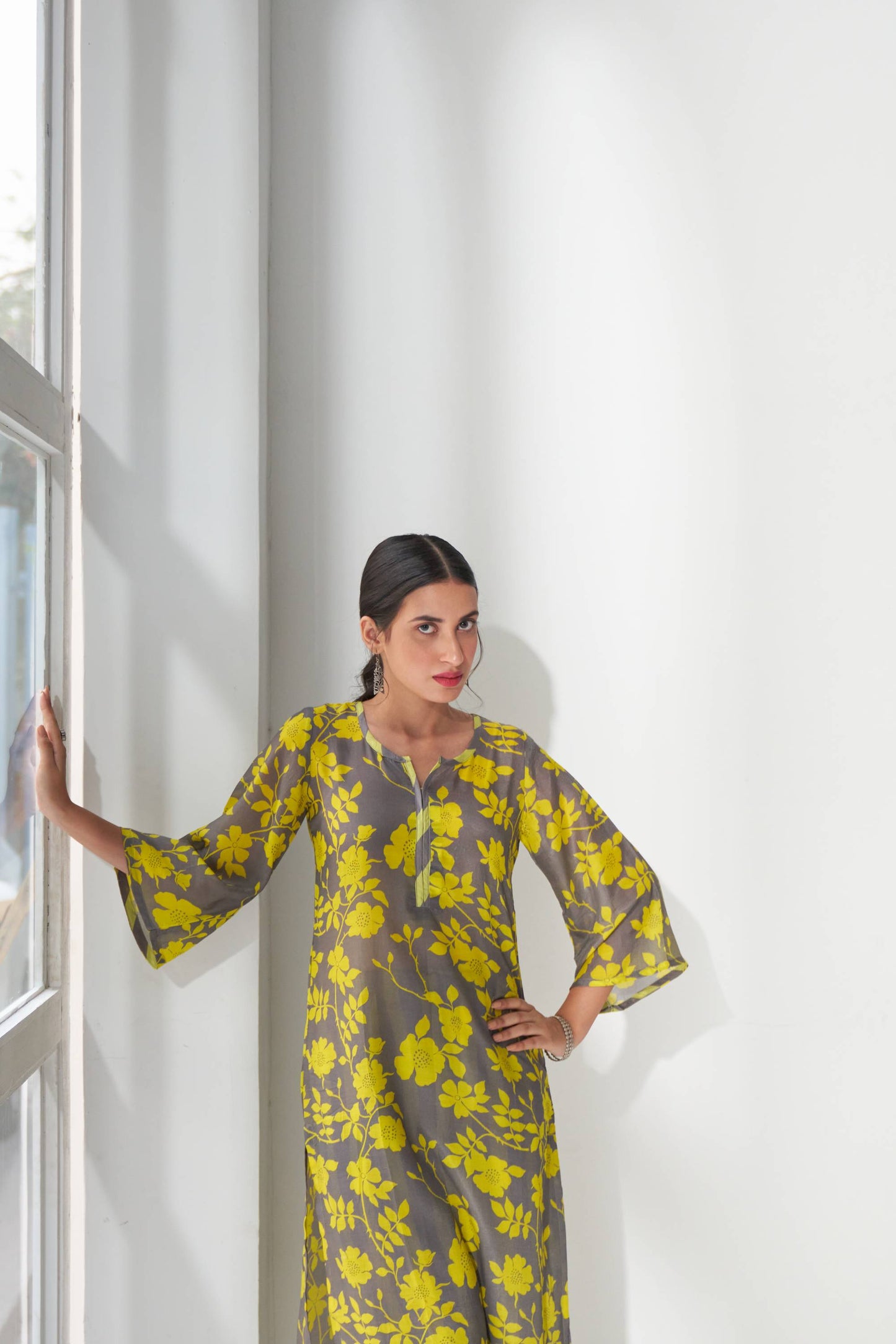 Faded Rose Grey Kurta Set