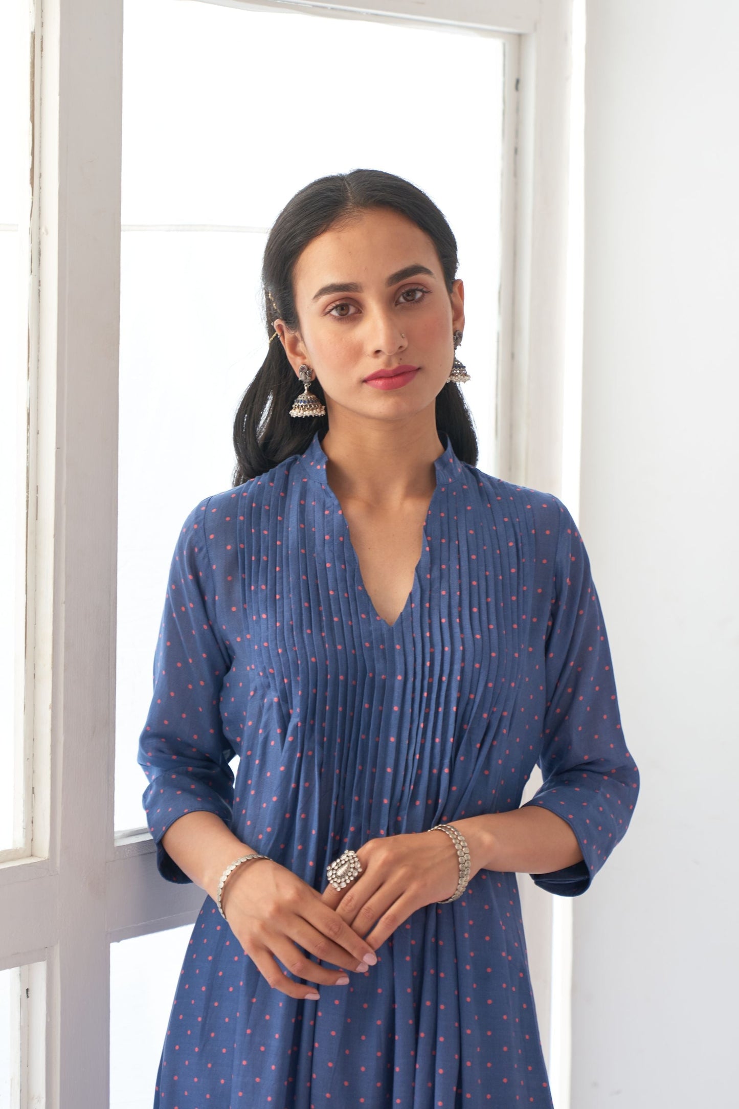 Blue Peony Kurta Set