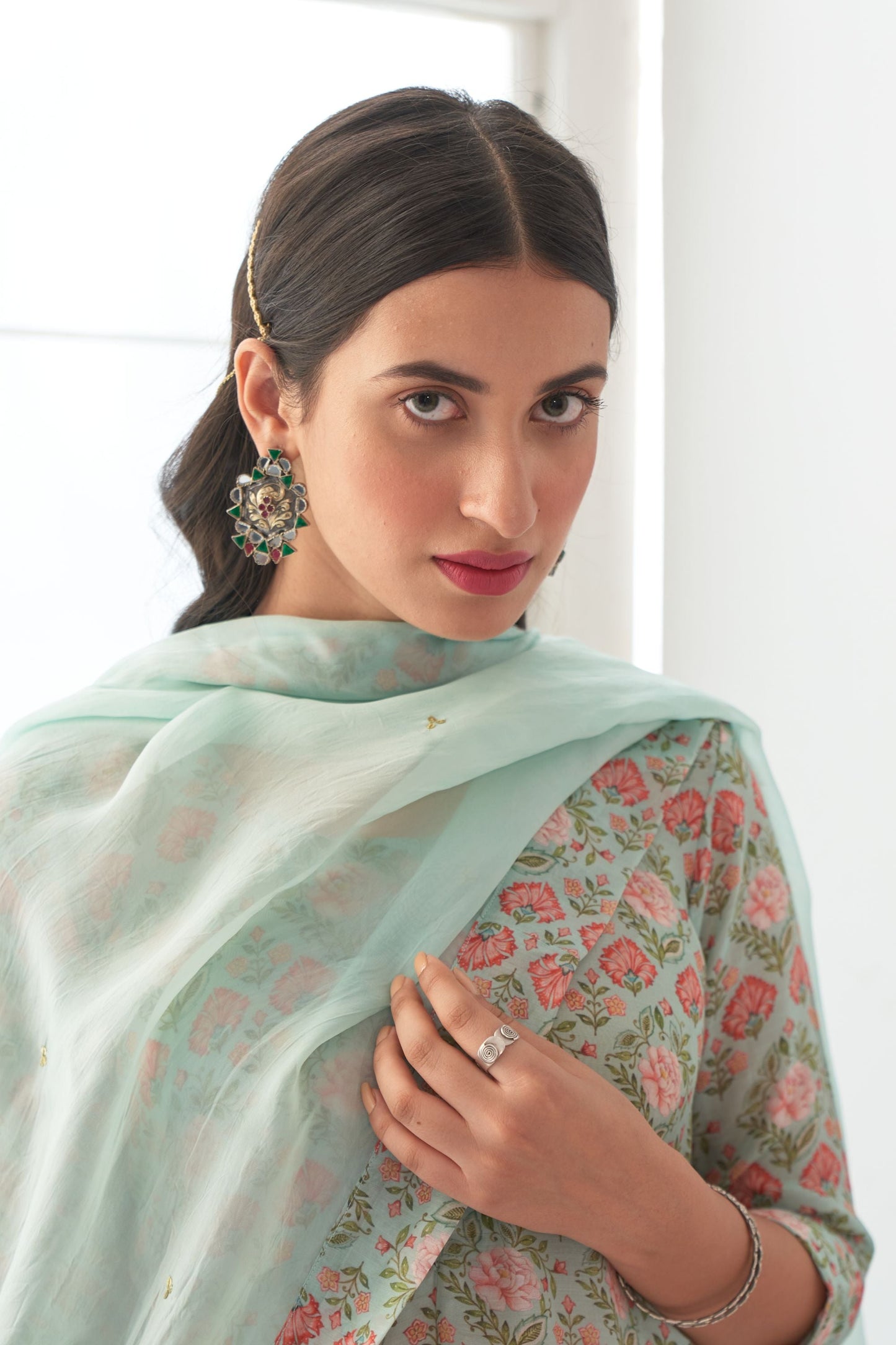 Aqua Peony Sharara