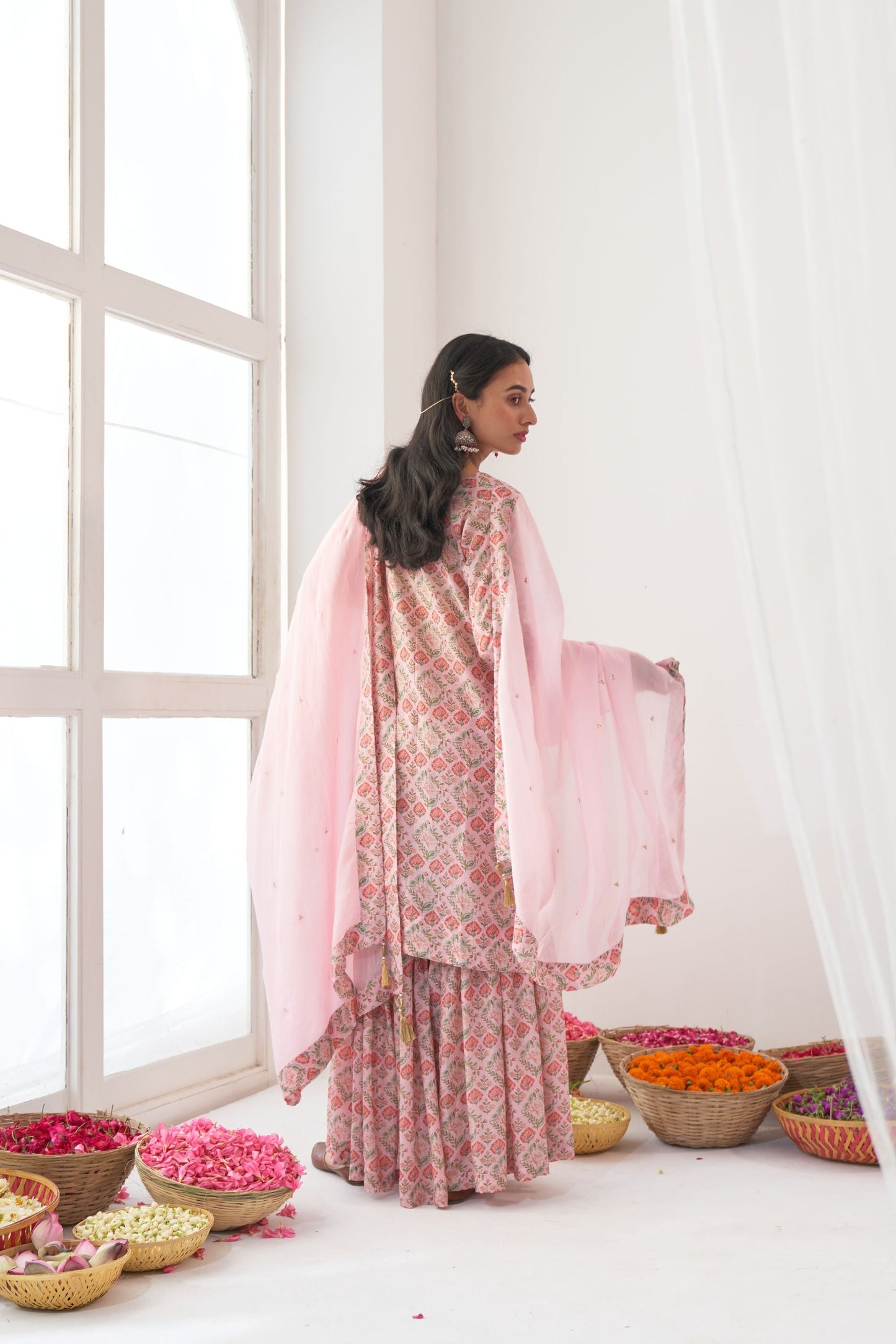 Powder Pink Peony Sharara