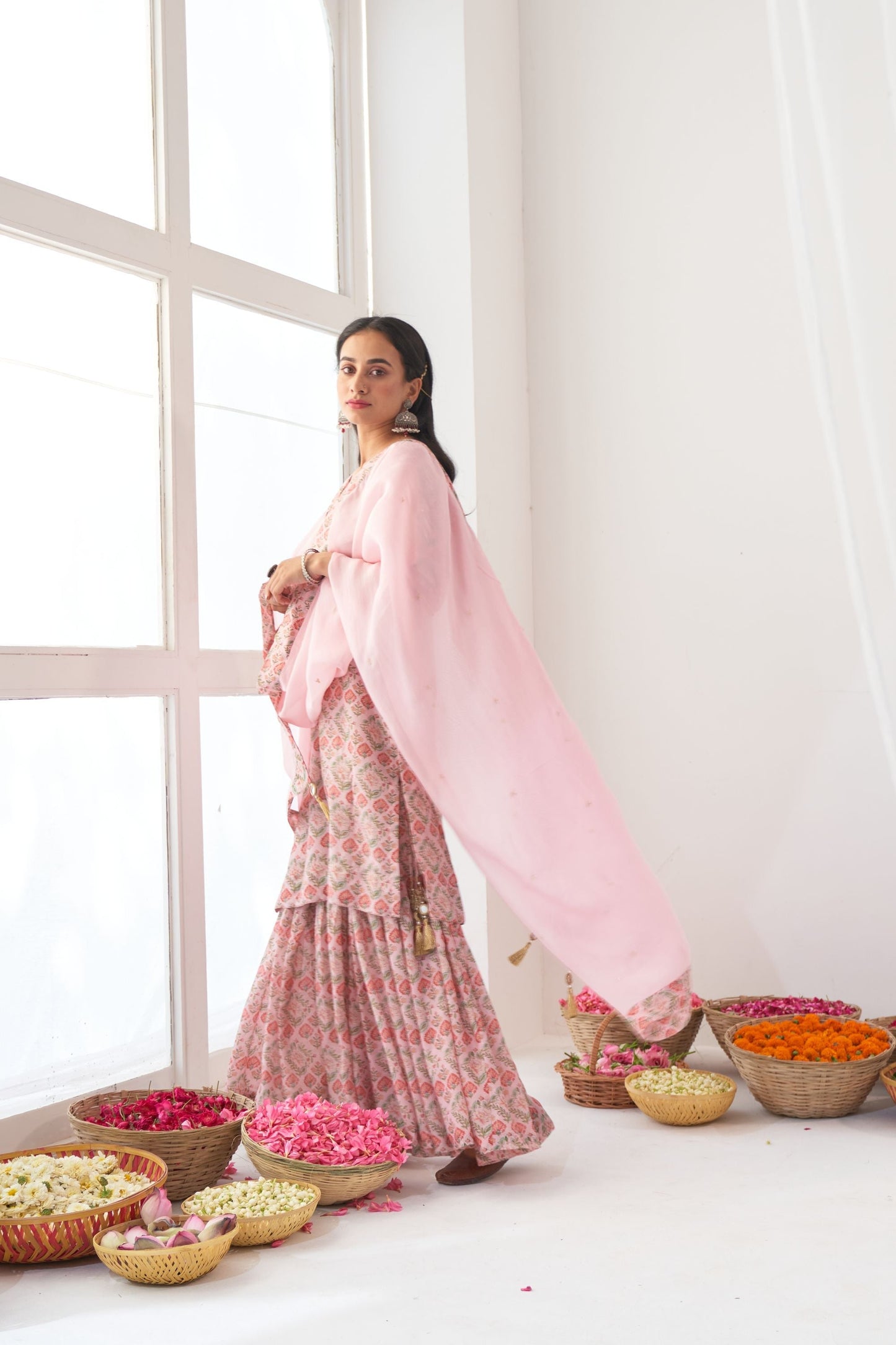 Powder Pink Peony Sharara
