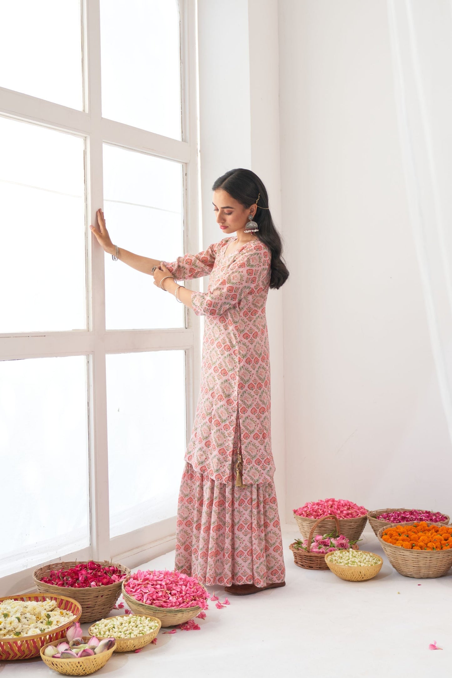 Powder Pink Peony Sharara