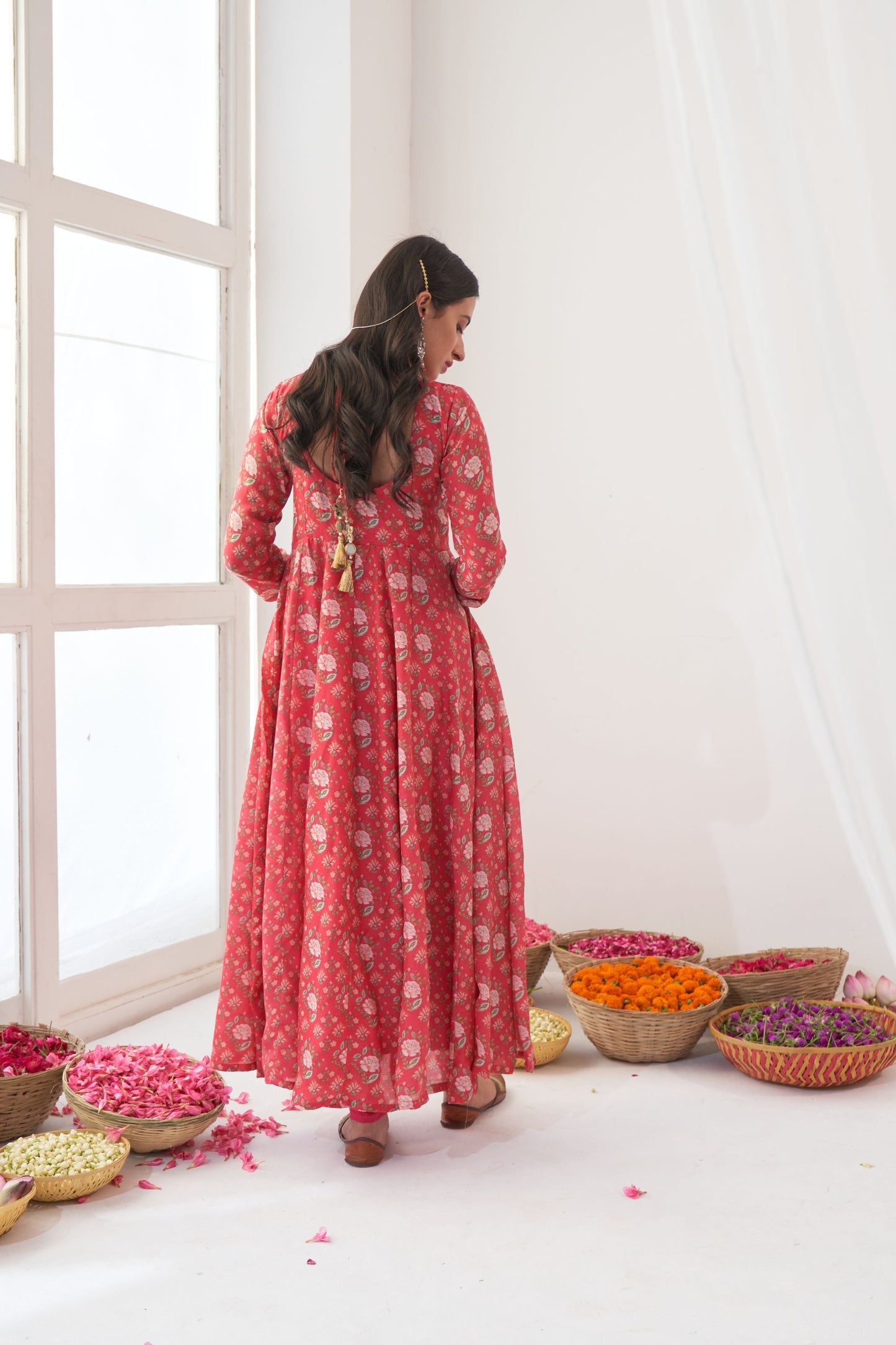 Hot Pink Peony Anarkali