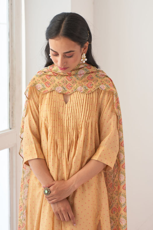 Yellow Peony Kurta Set
