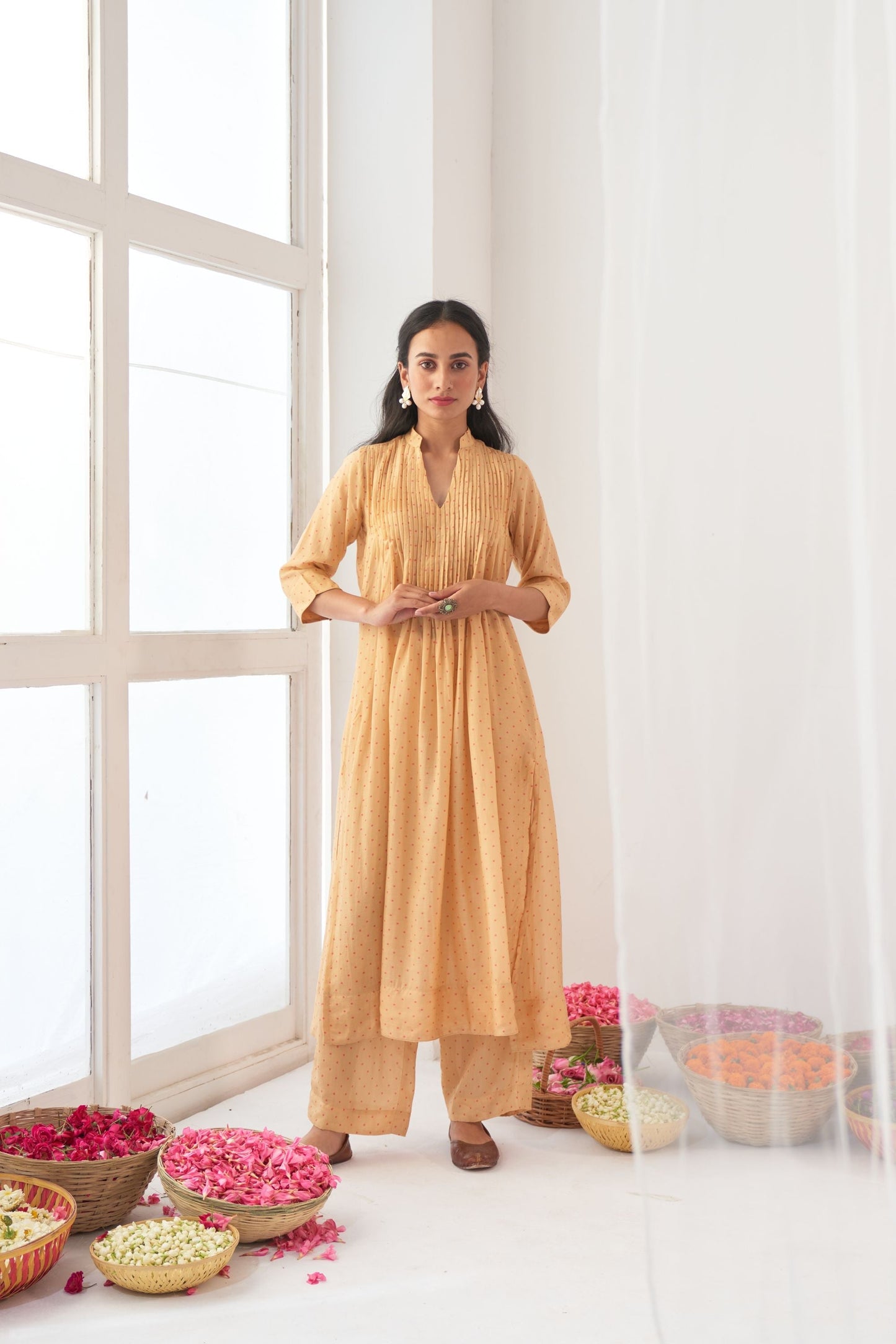 Yellow Peony Kurta Set