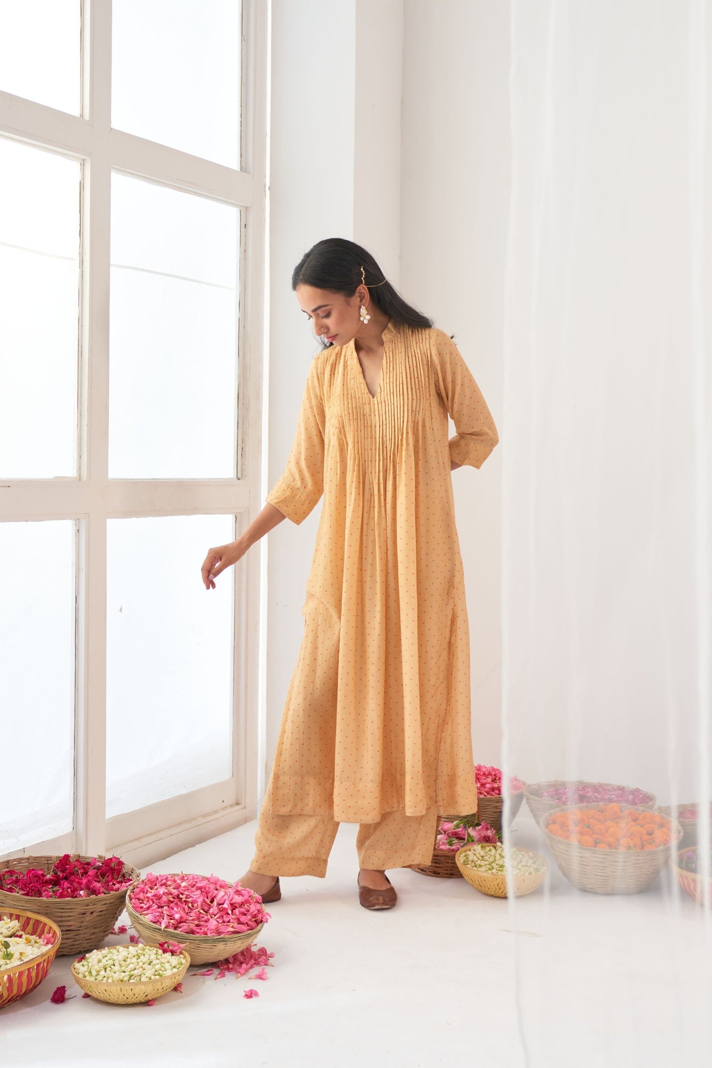 Yellow Peony Kurta Set