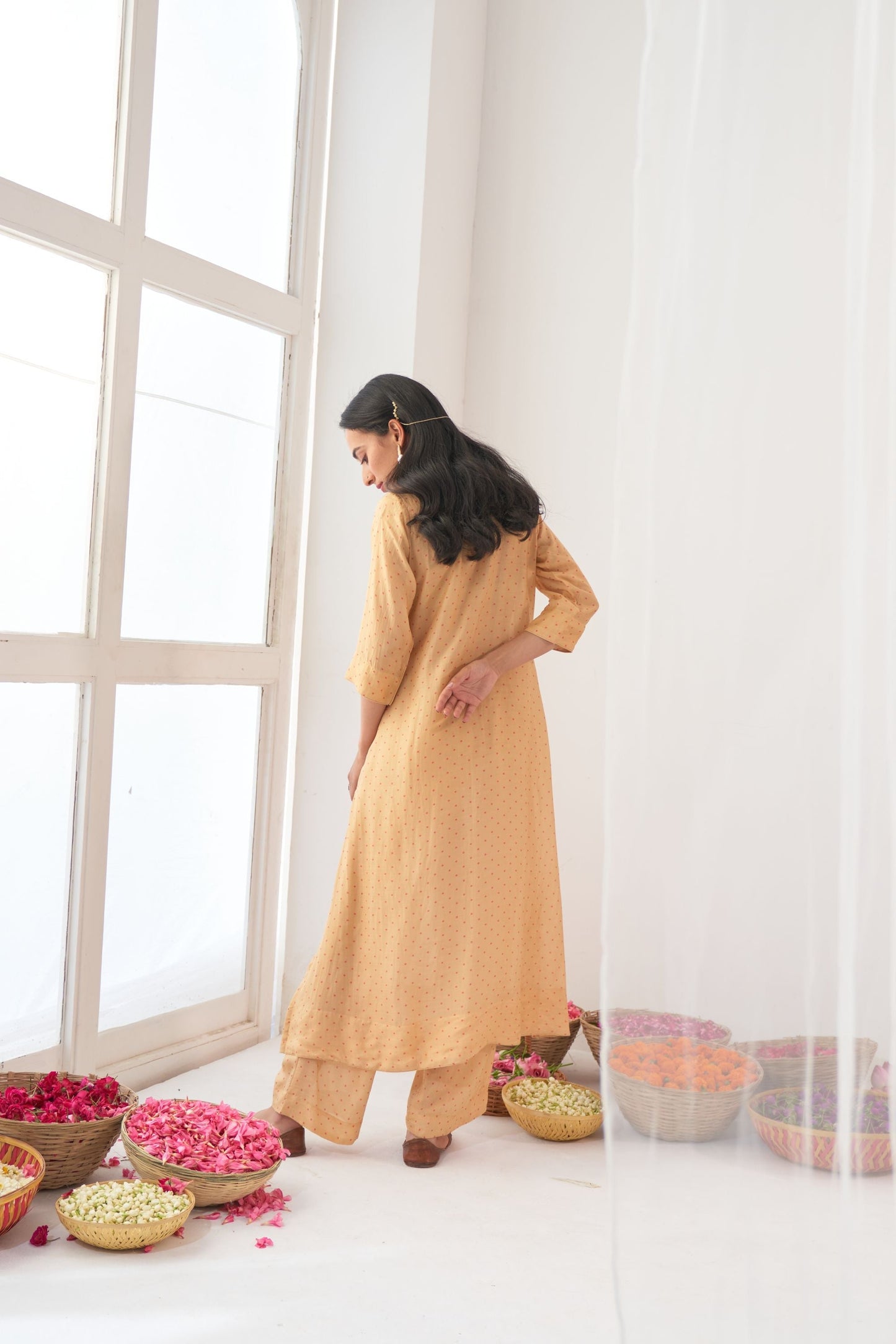 Yellow Peony Kurta Set