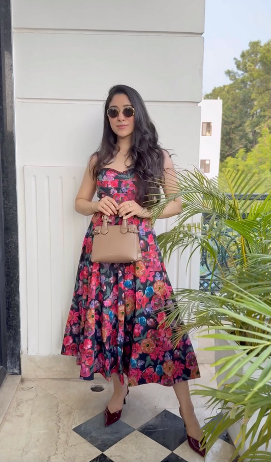 Midnight Wild Rose Dress