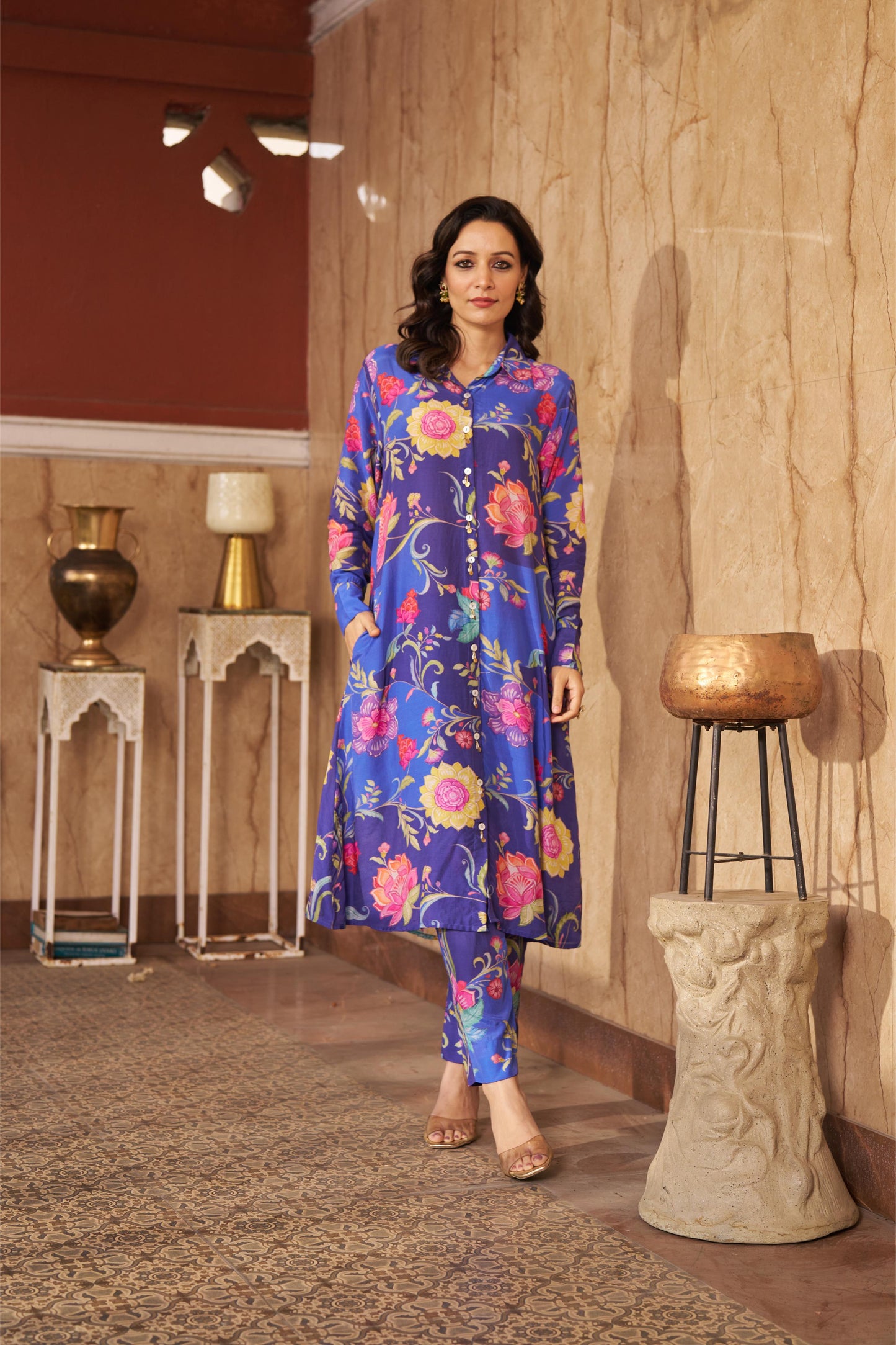 Ruya Blue Kurta Set