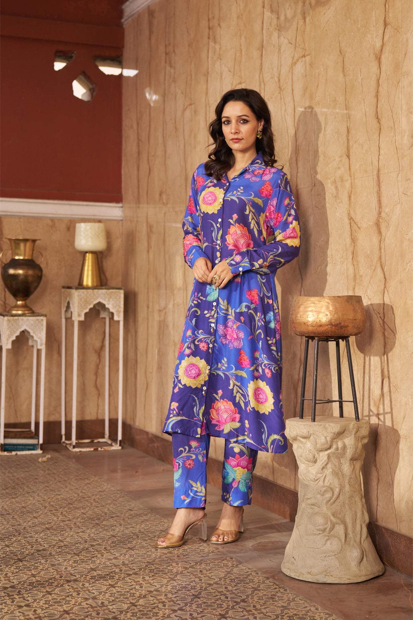 Ruya Blue Kurta Set
