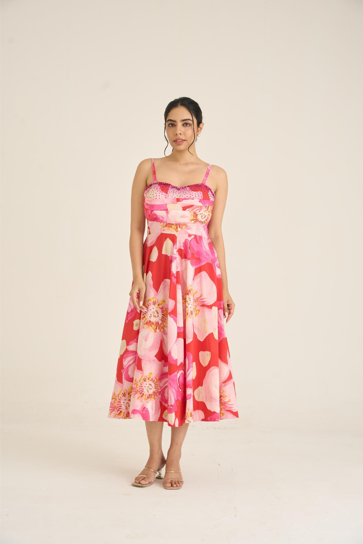 Red Wild Rose Dress