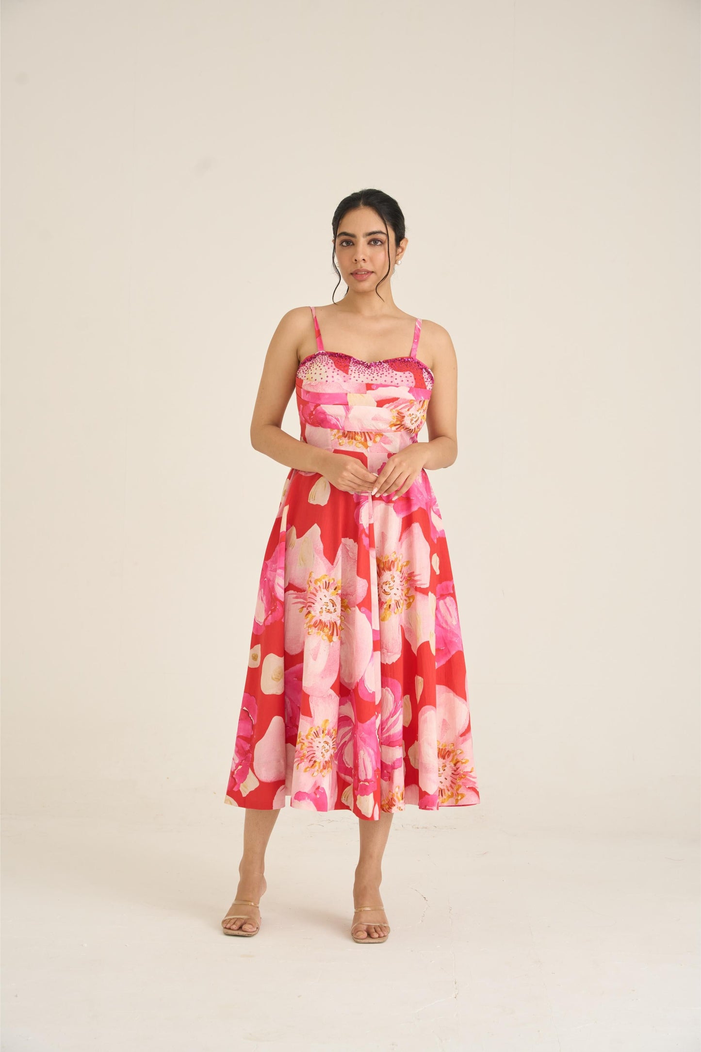 Red Wild Rose Dress