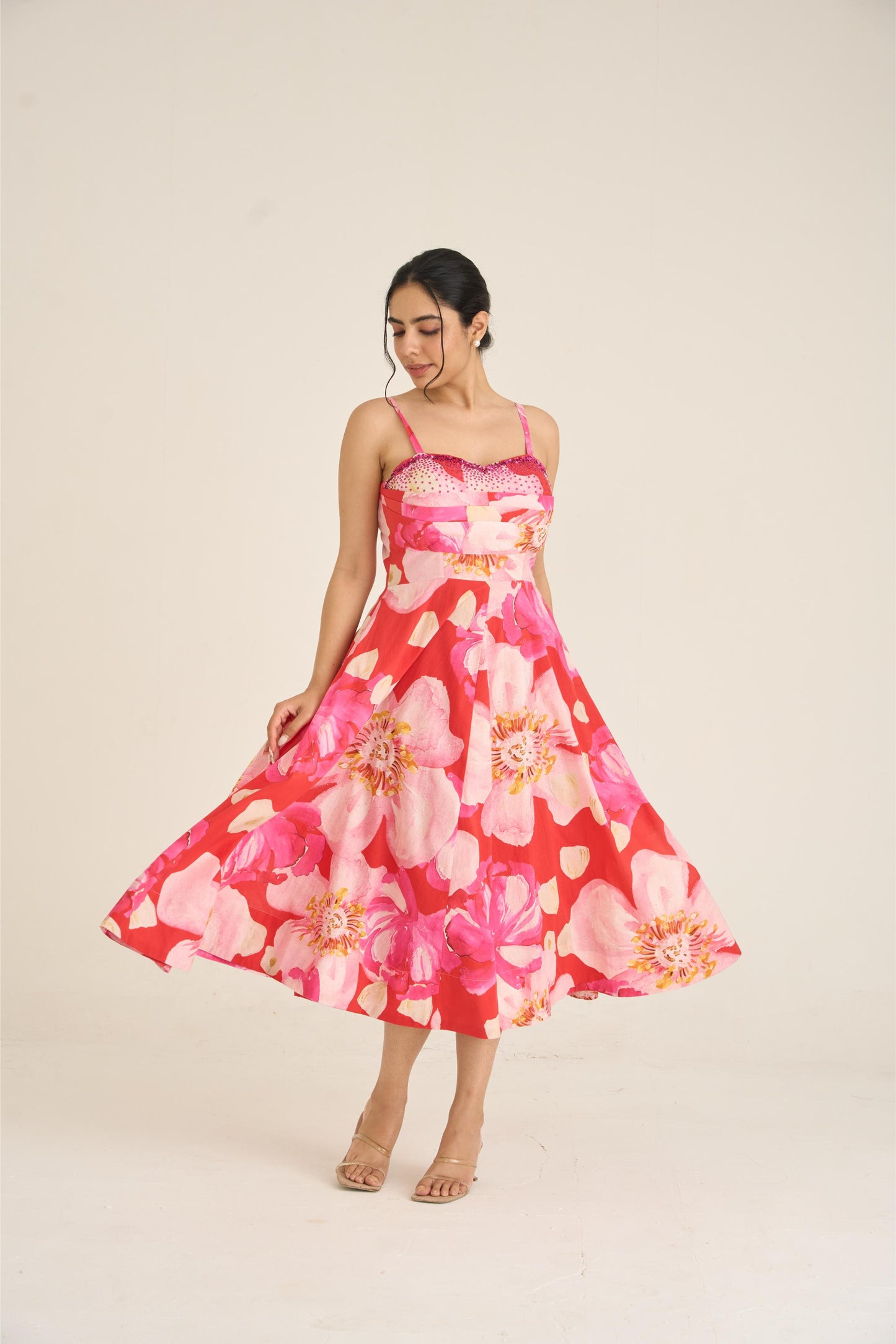 Red Wild Rose Dress
