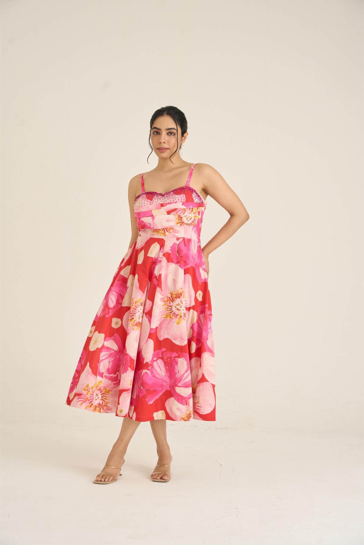 Red Wild Rose Dress