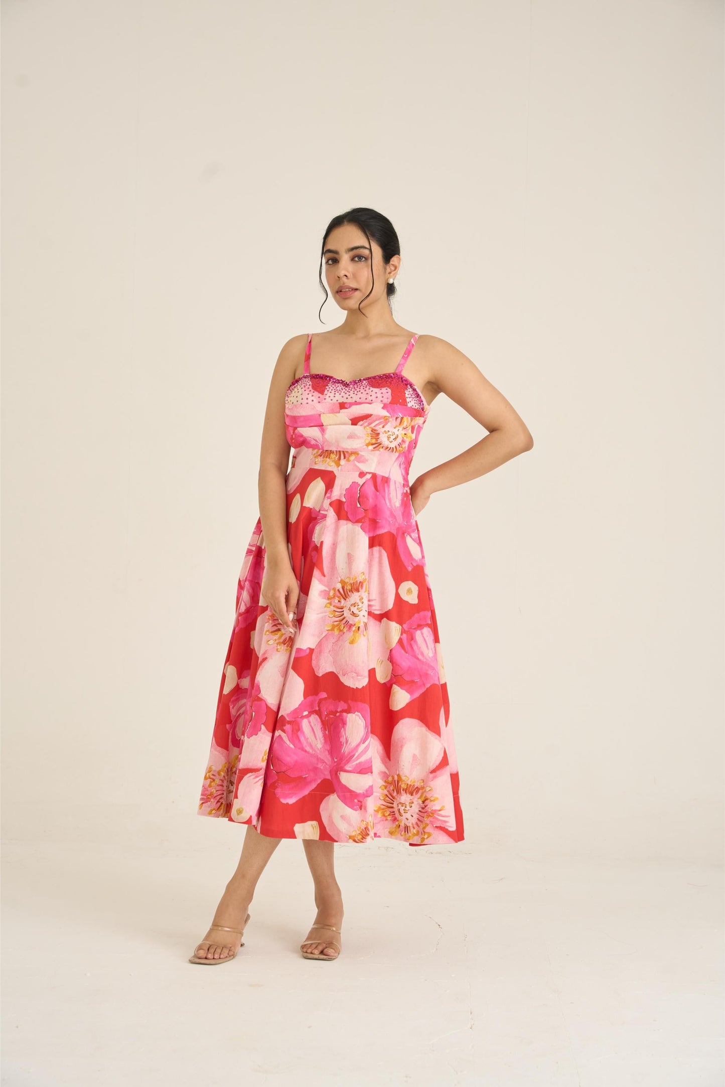 Red Wild Rose Dress