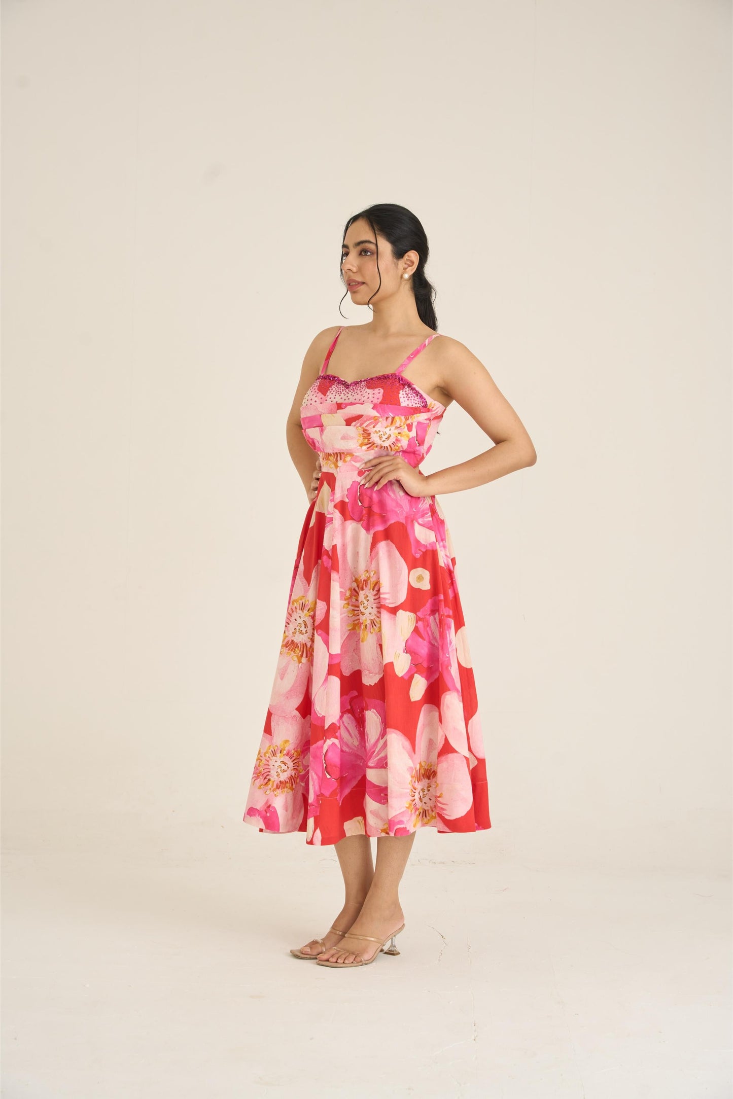 Red Wild Rose Dress