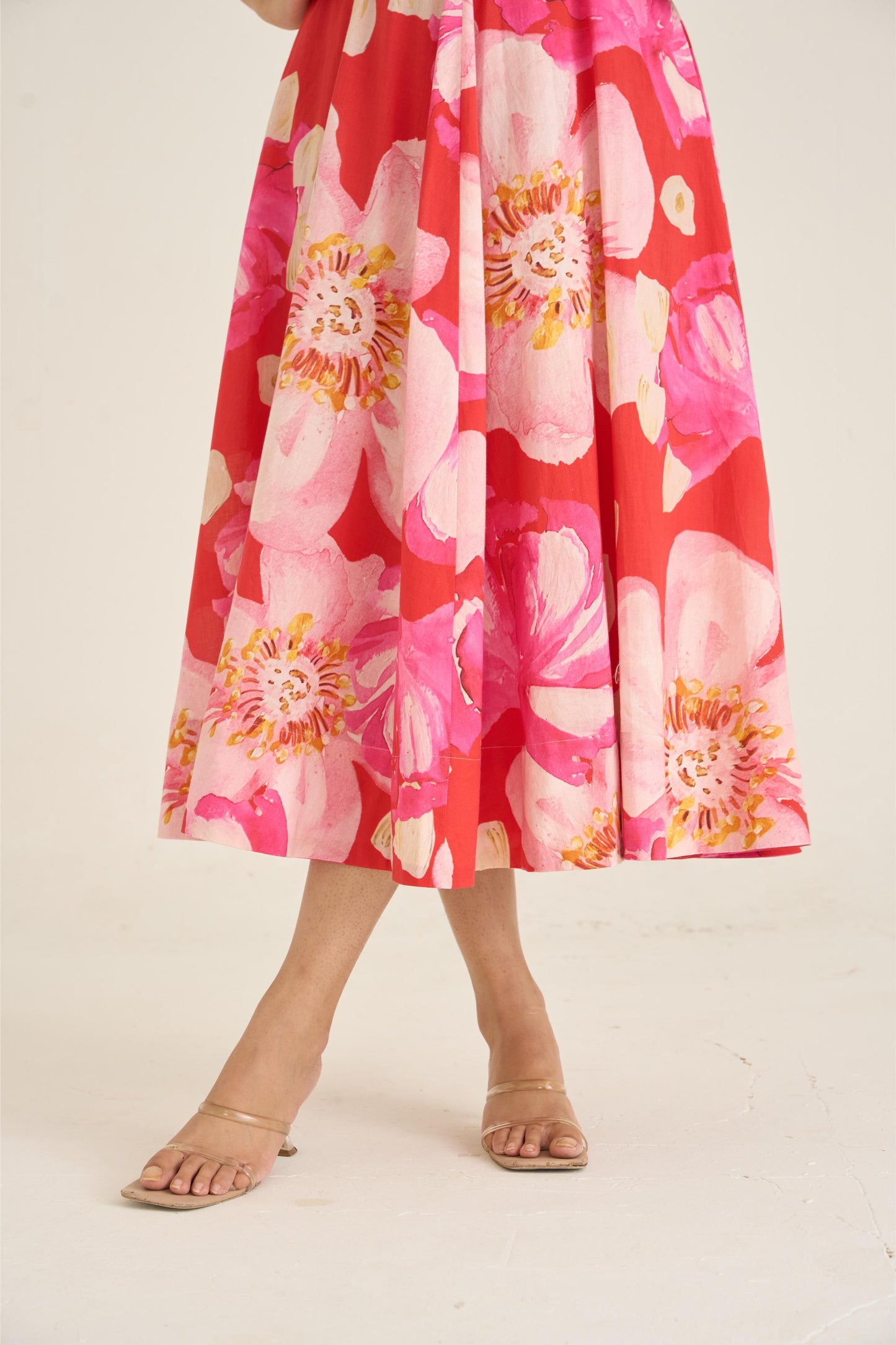 Red Wild Rose Dress