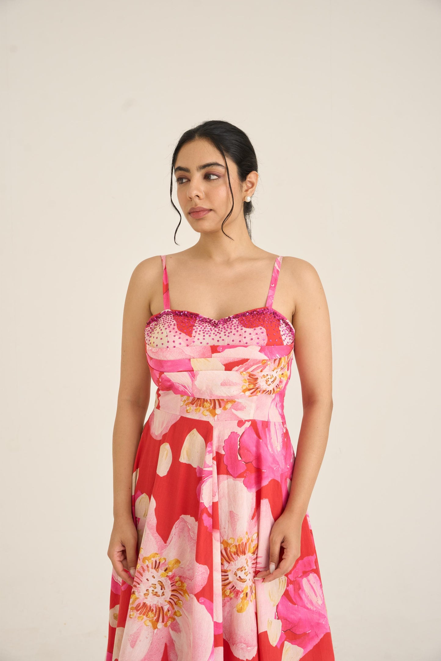 Red Wild Rose Dress