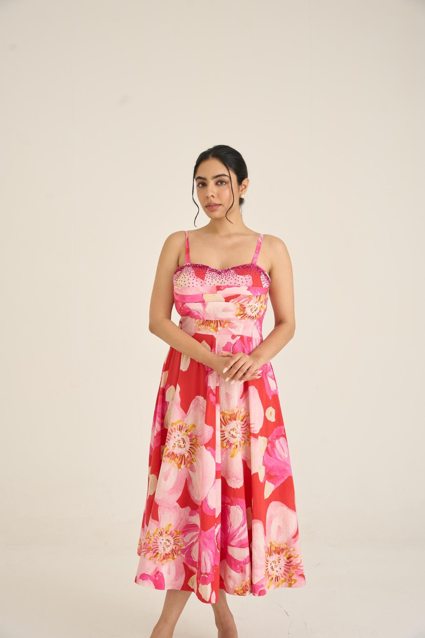 Red Wild Rose Dress