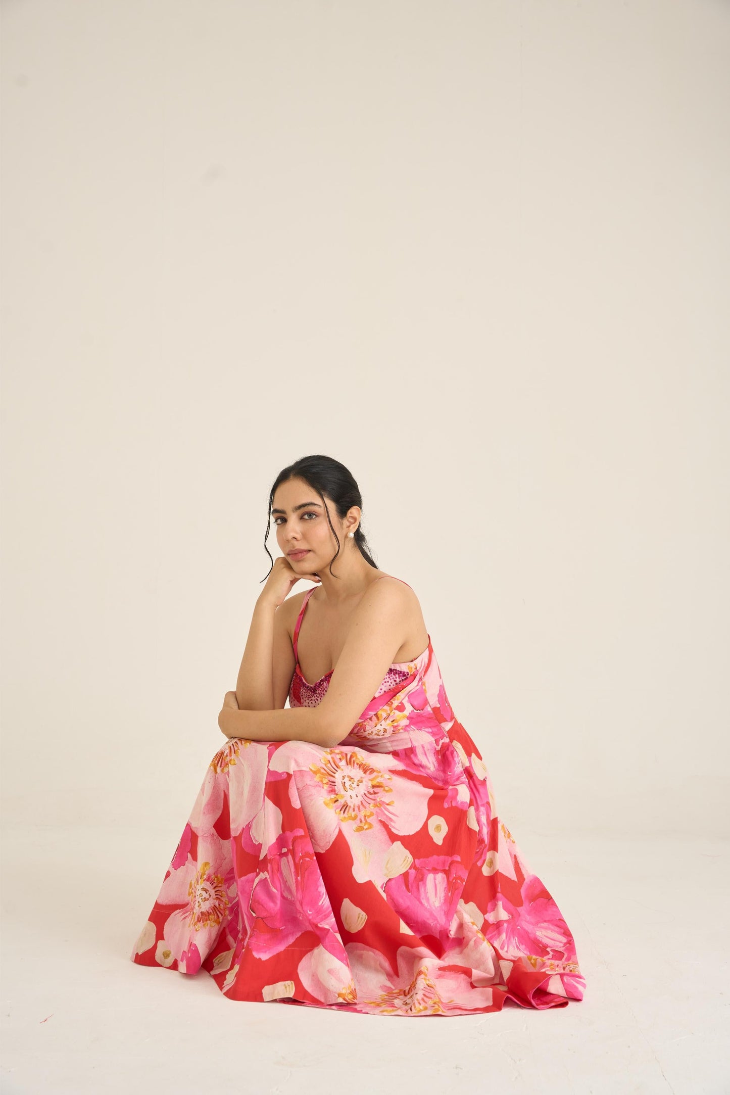 Red Wild Rose Dress