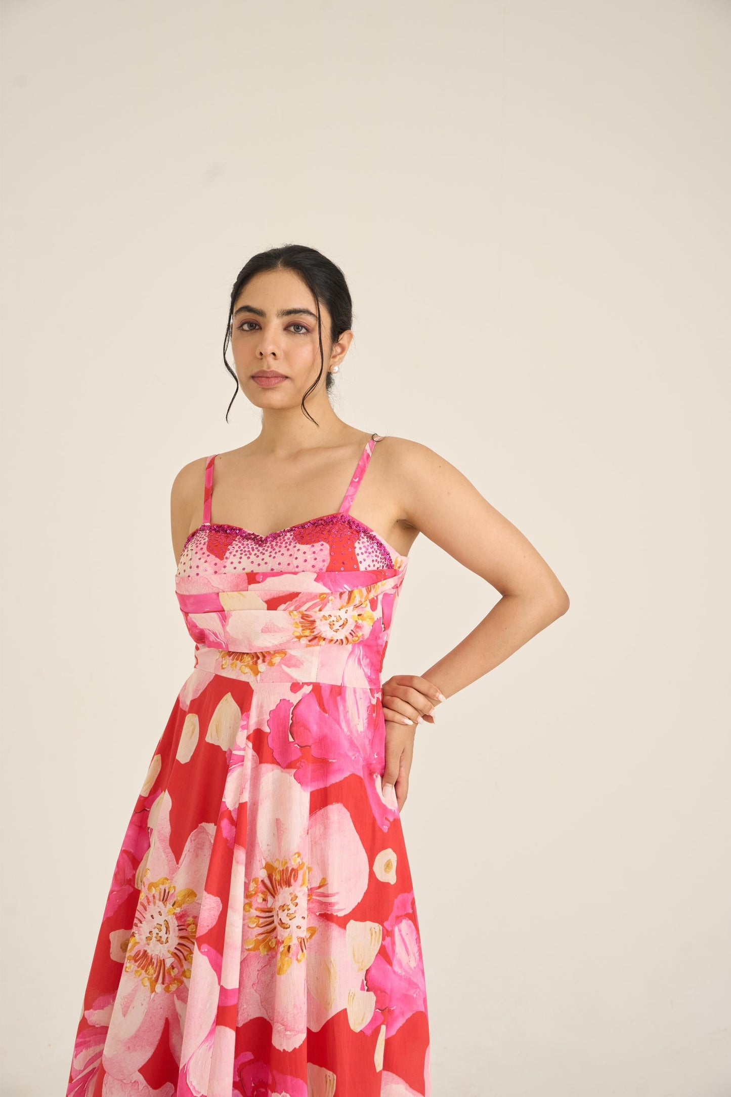 Red Wild Rose Dress
