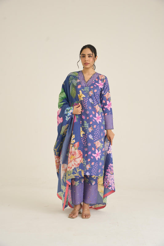 Blue Summer Haze Kurta Set