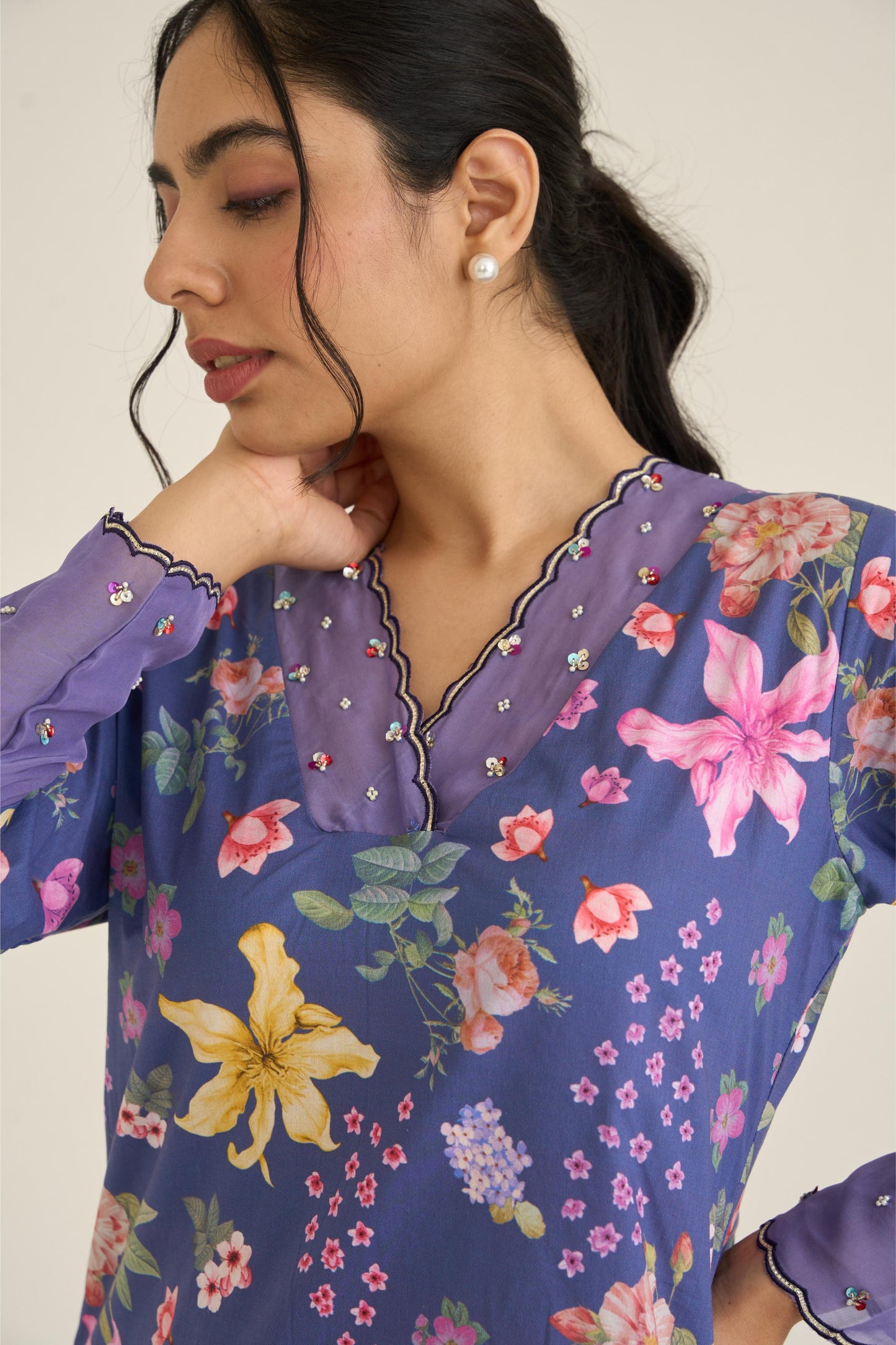 Blue Summer Haze Kurta Set
