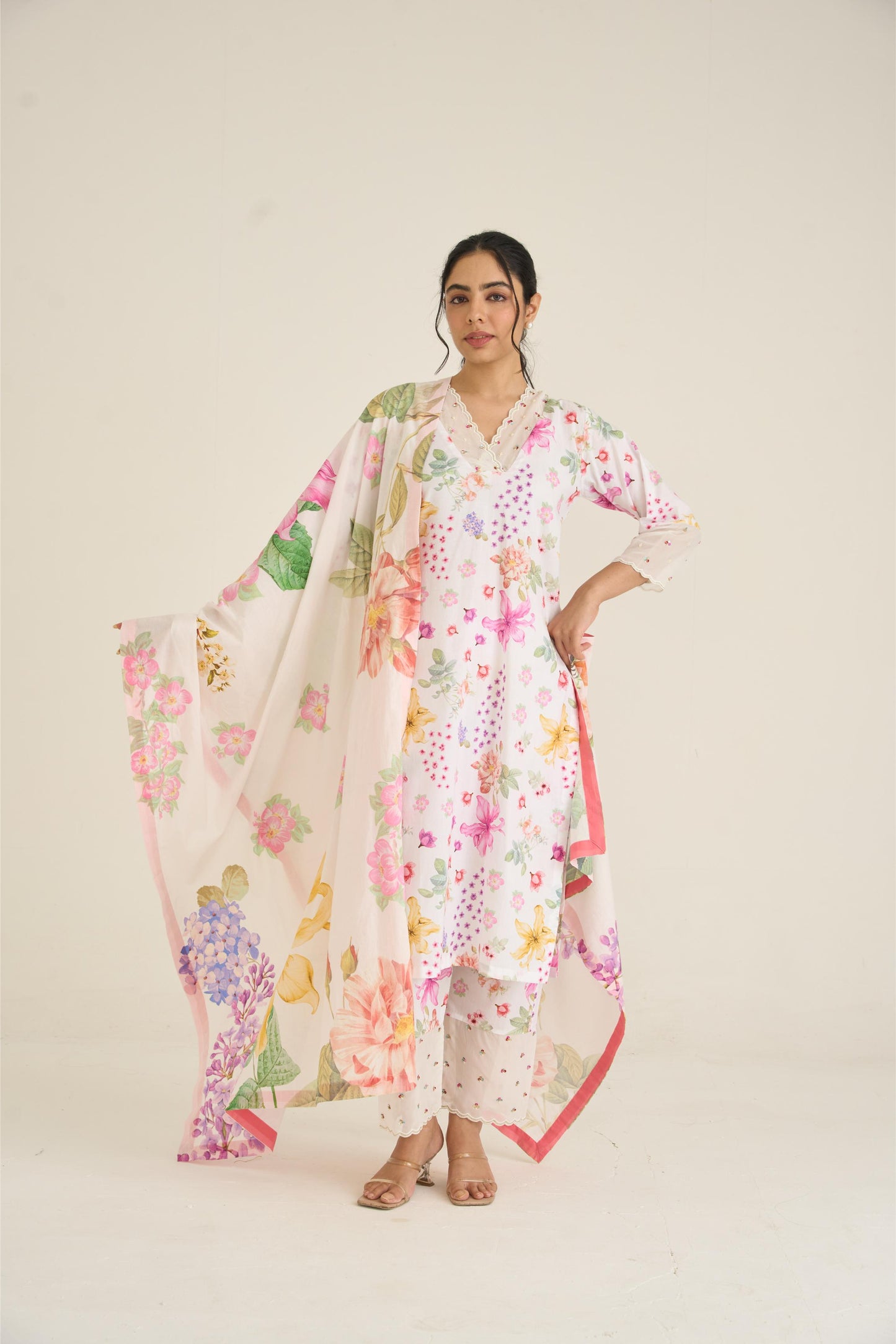 White Summer Haze Kurta Set