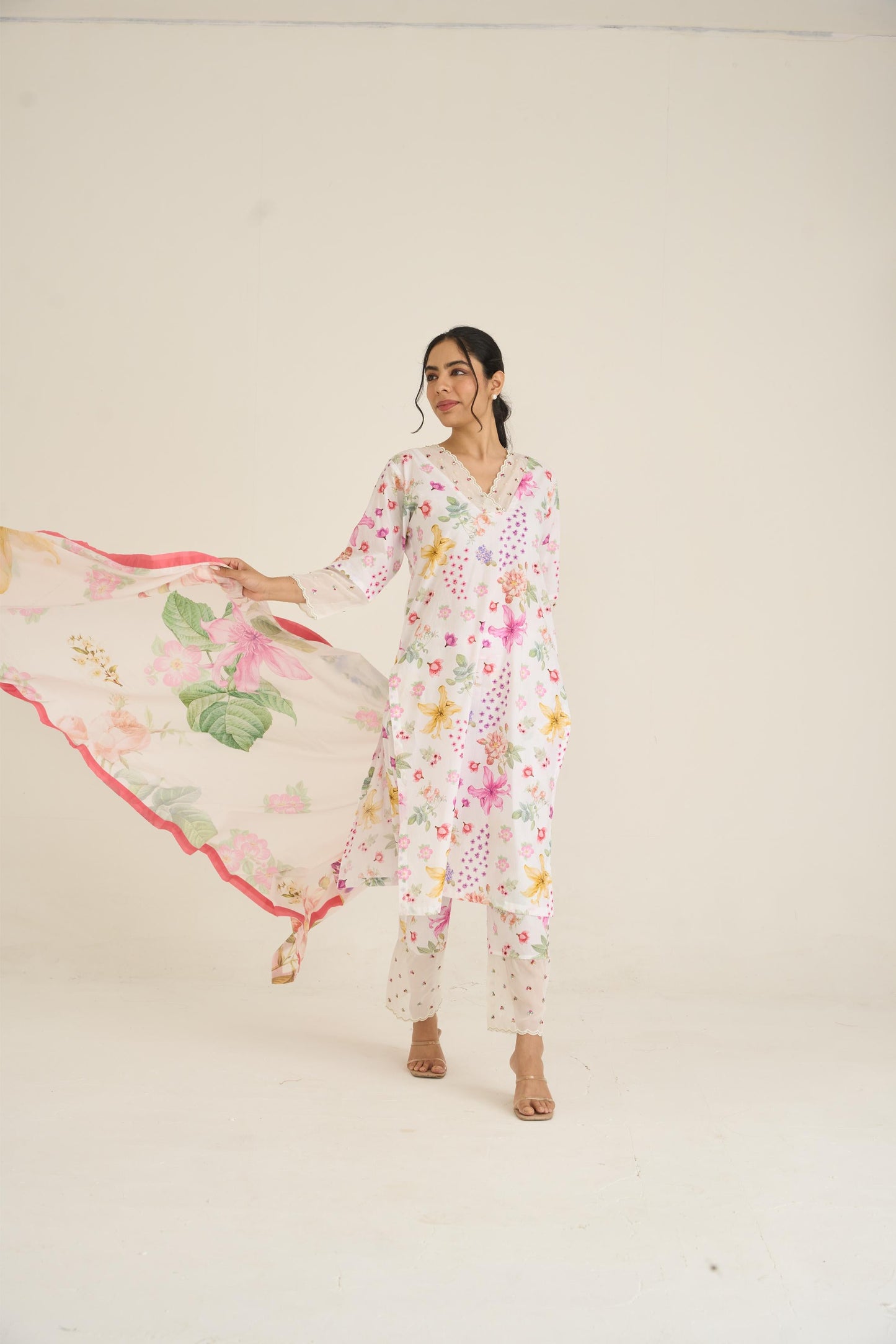 White Summer Haze Kurta Set