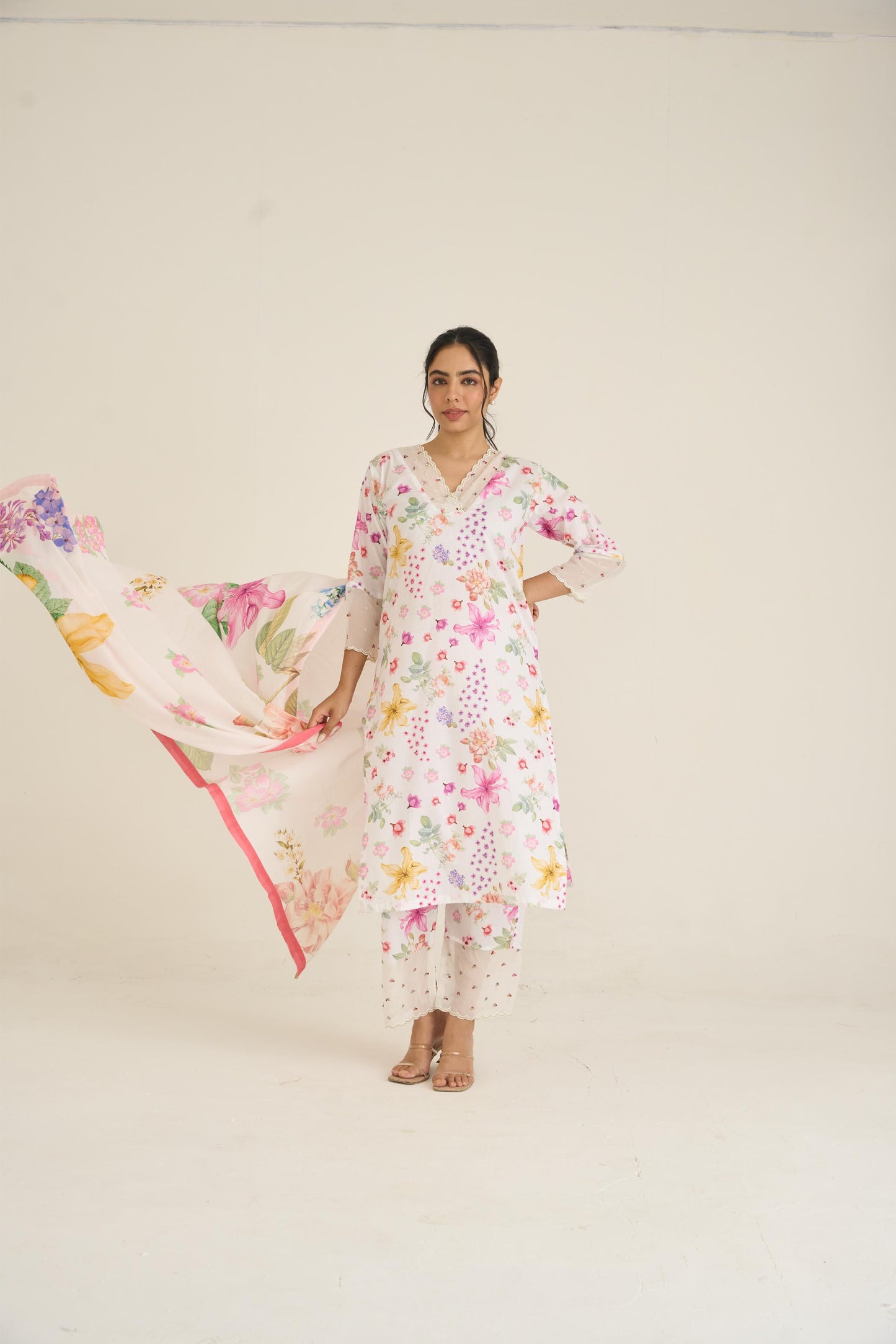 White Summer Haze Kurta Set