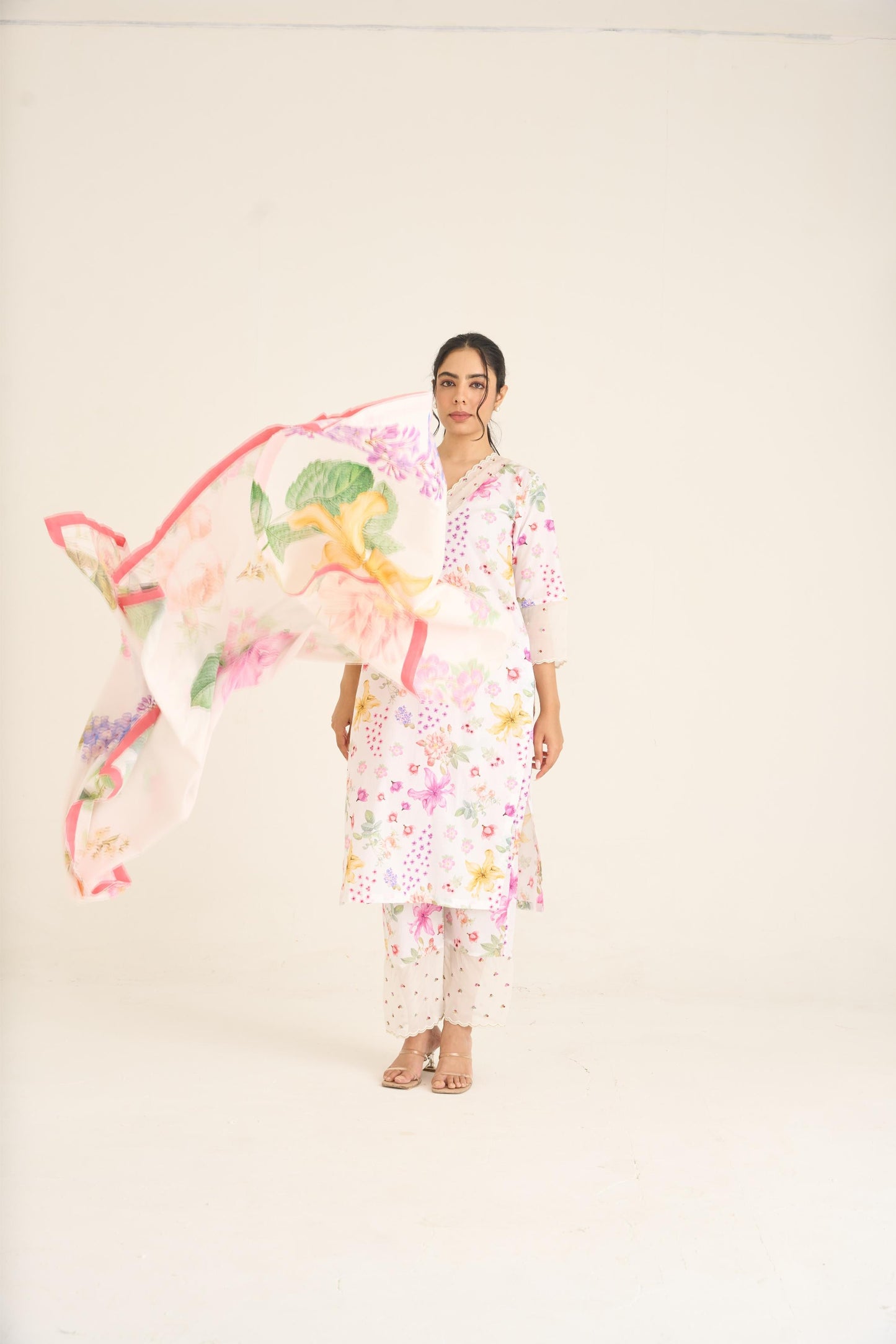 White Summer Haze Kurta Set