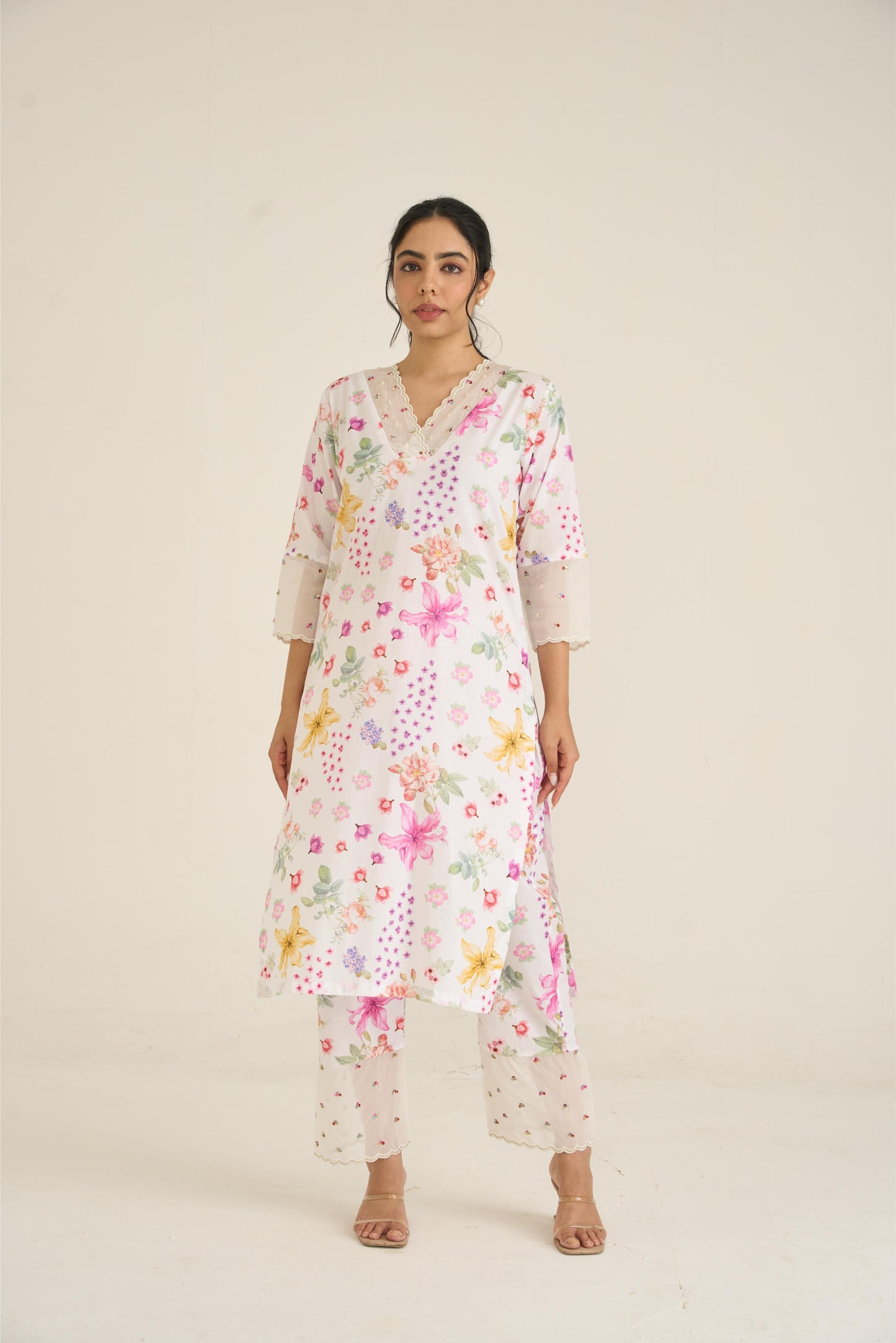 White Summer Haze Kurta Set