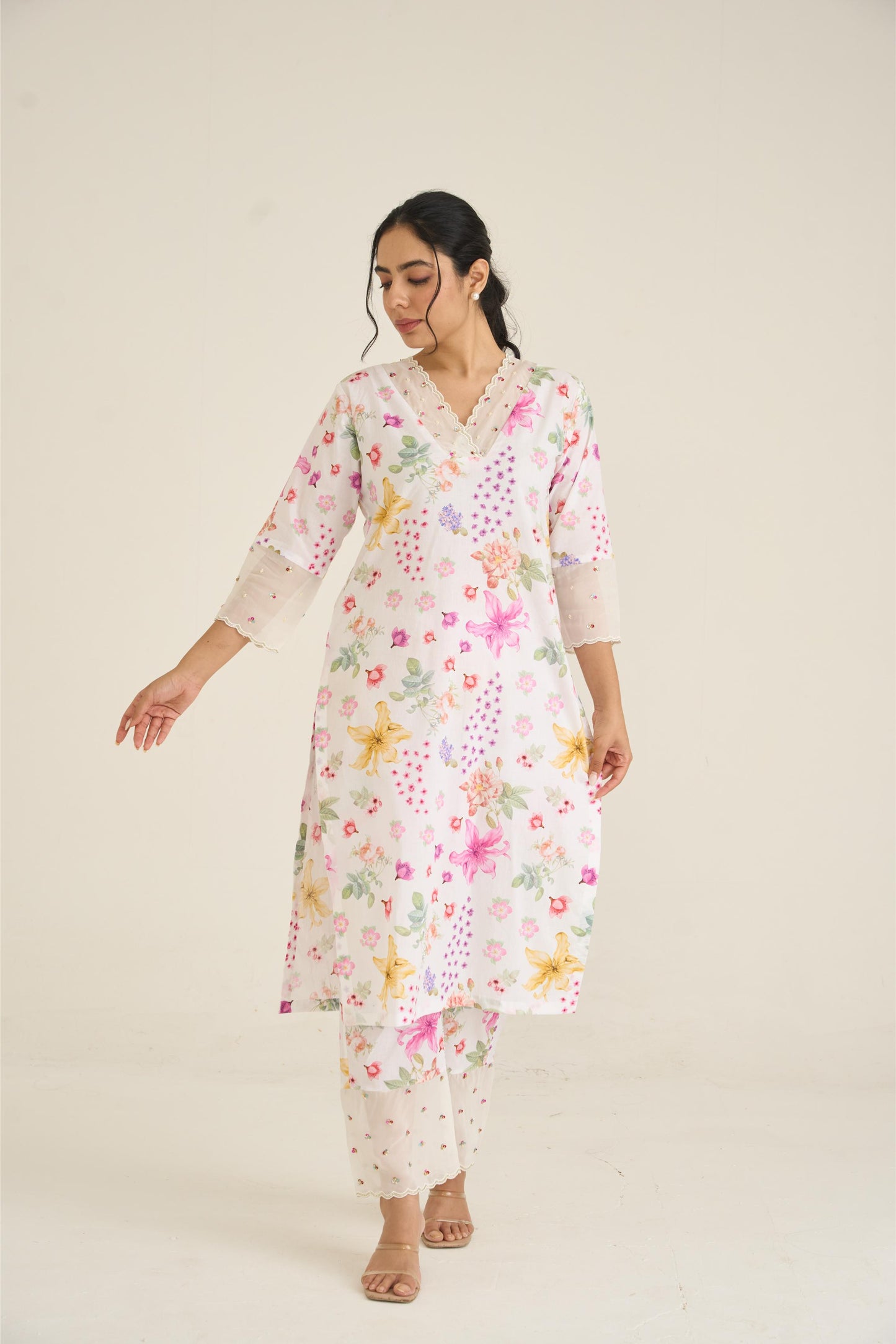 White Summer Haze Kurta Set