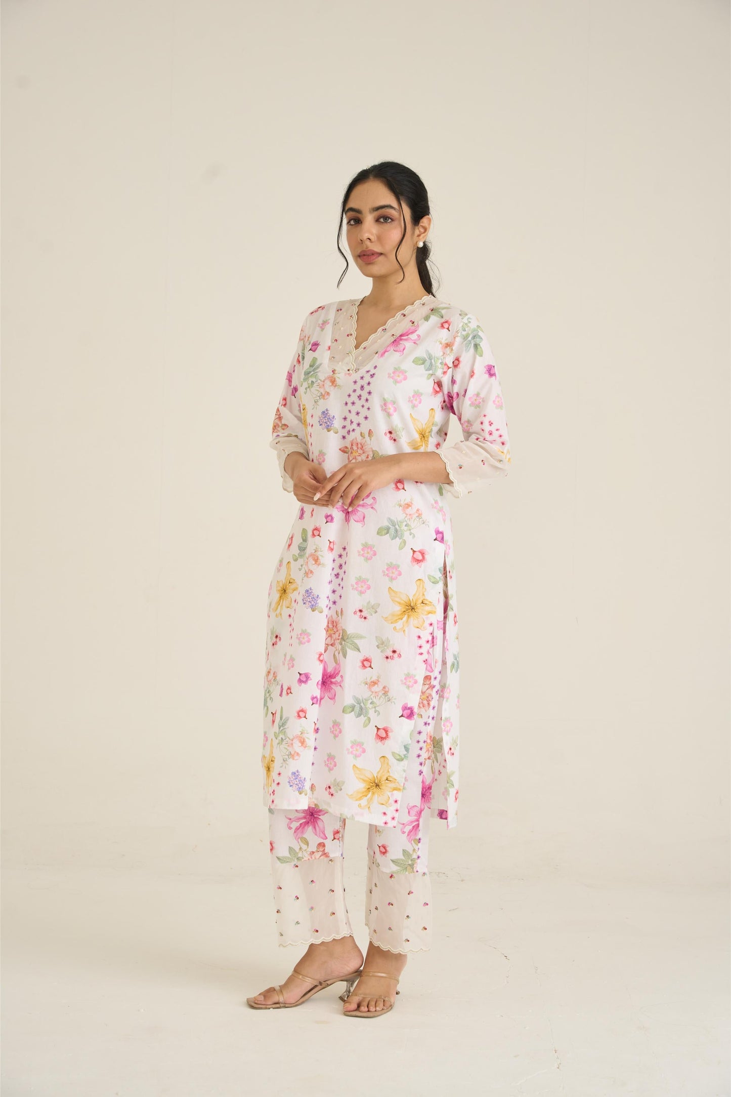 White Summer Haze Kurta Set