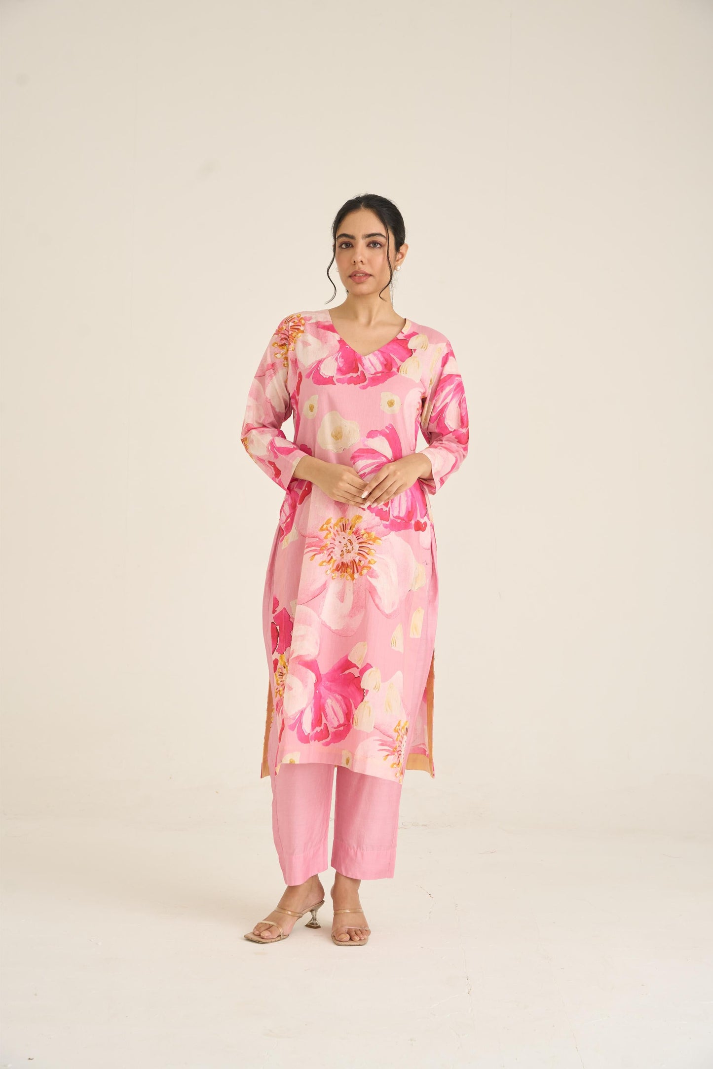 Garden Glow Pink Kurta Set