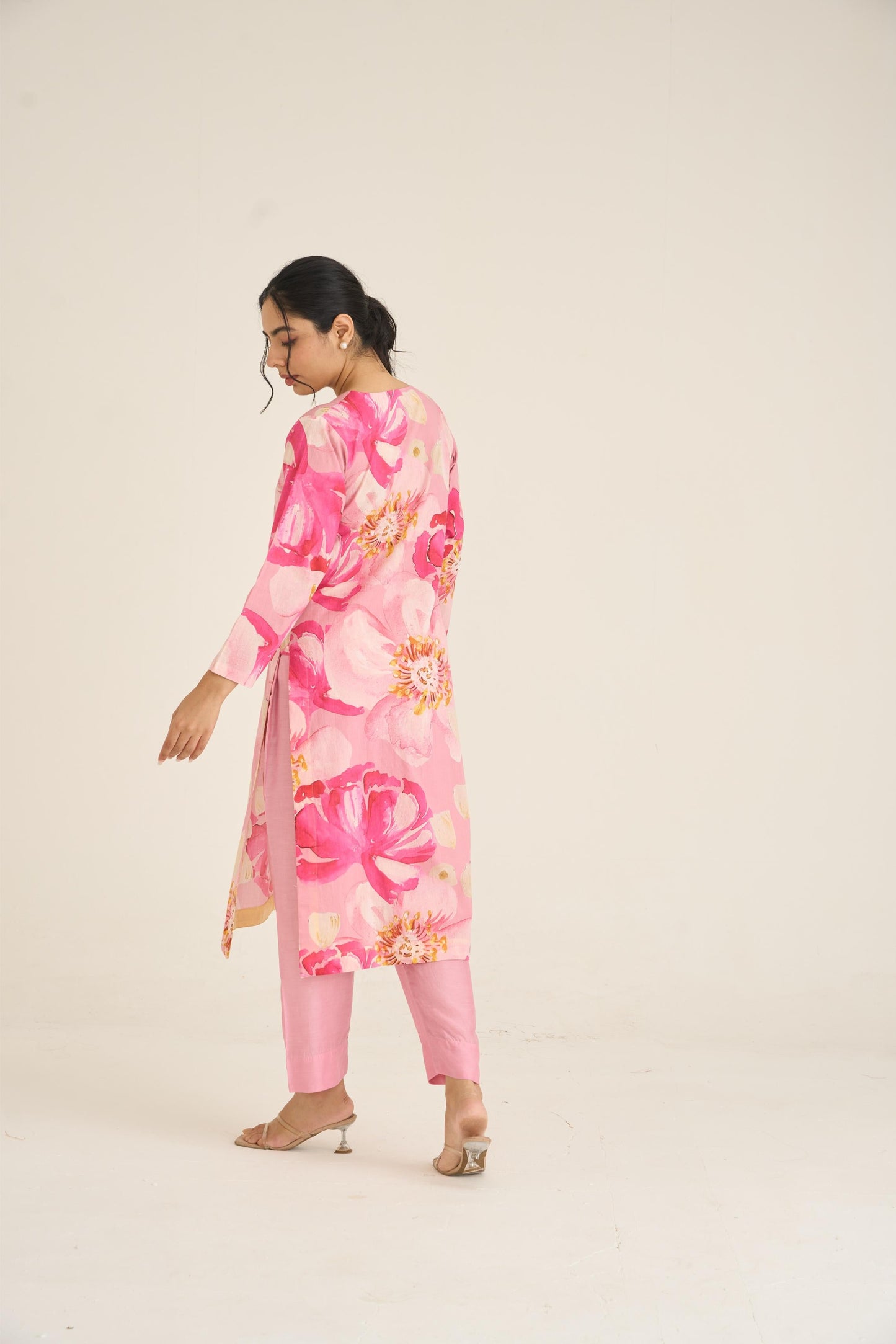 Garden Glow Pink Kurta Set