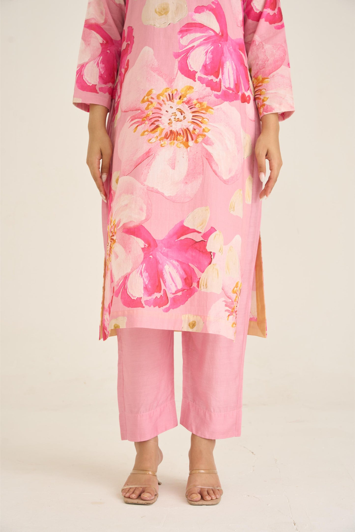 Garden Glow Pink Kurta Set