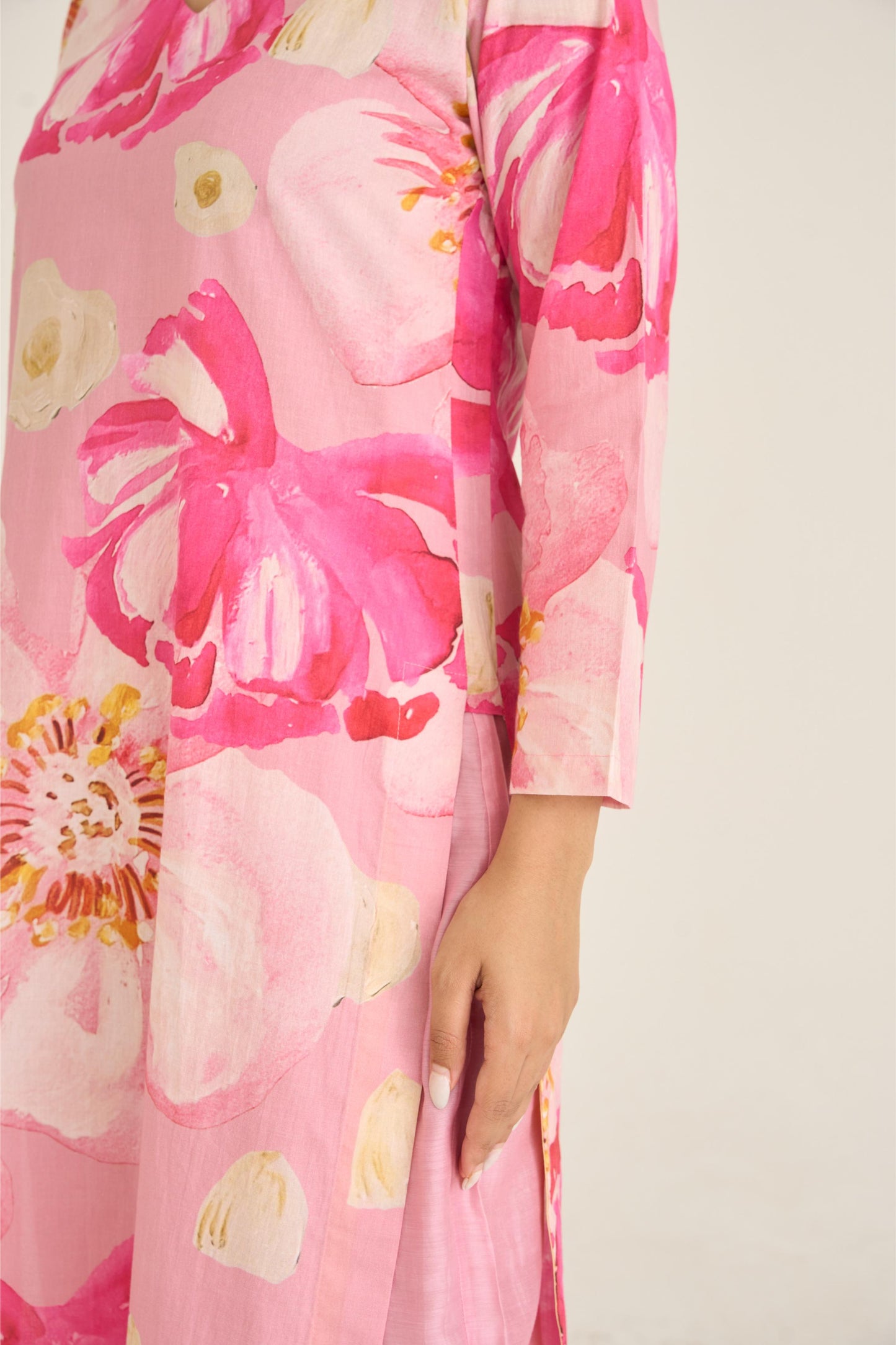 Garden Glow Pink Kurta Set