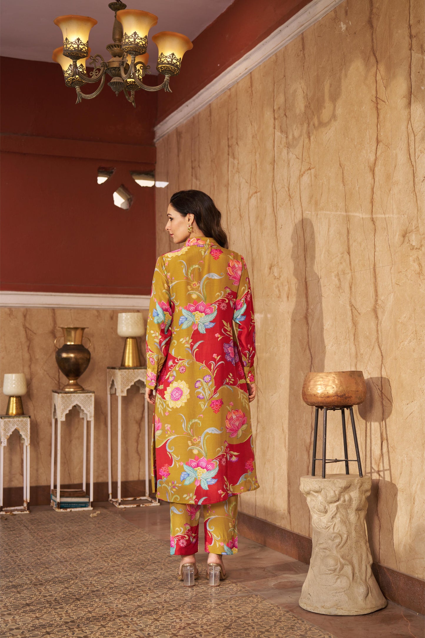 Ruya Olive Kurta Set