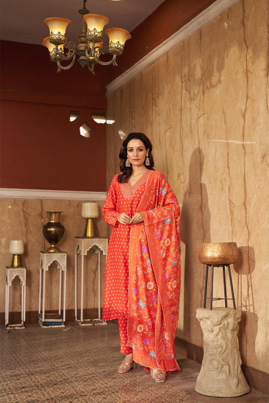 Bia Burnt Orange Kurta Set