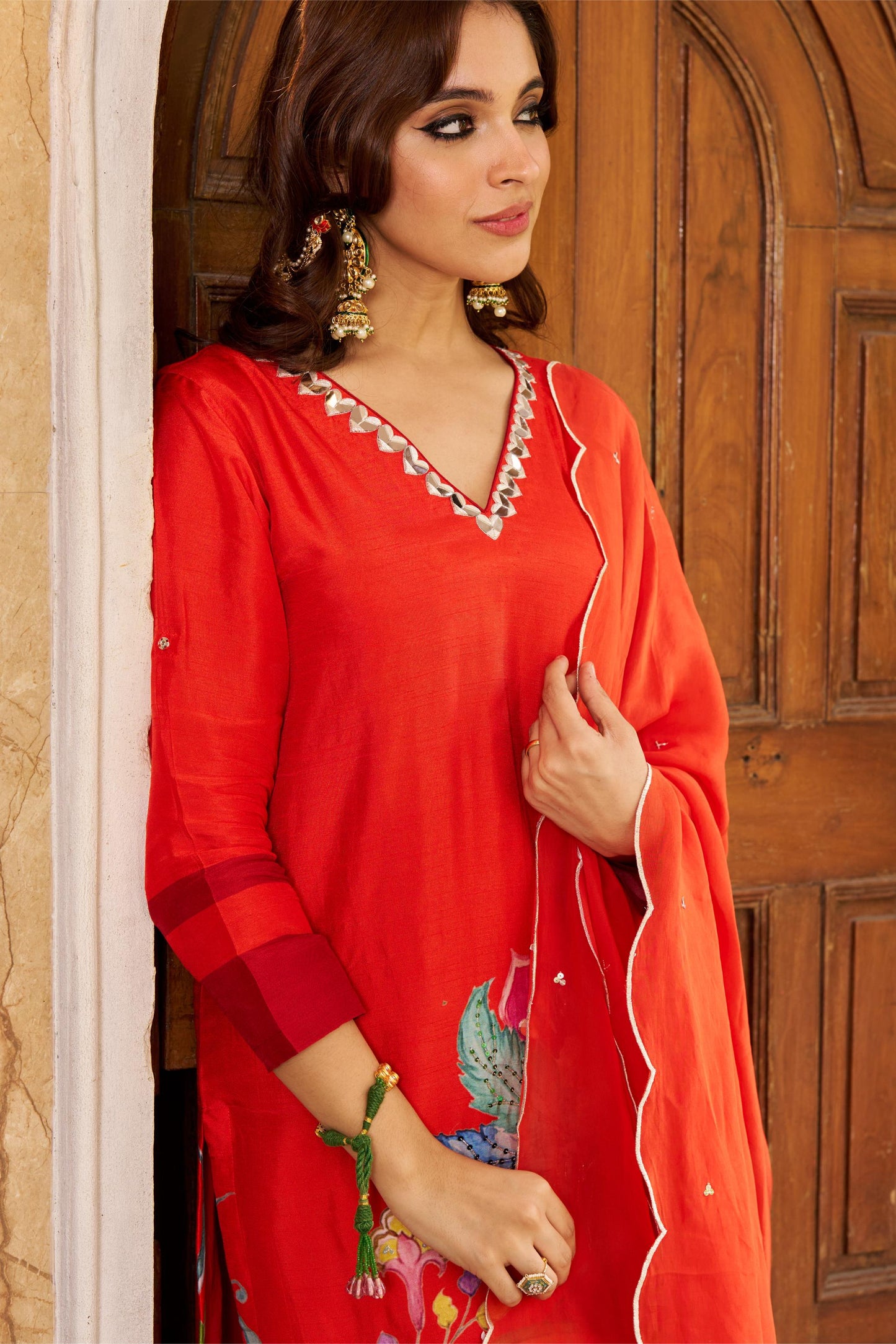 Nayaab Burnt Orange Kurta Set