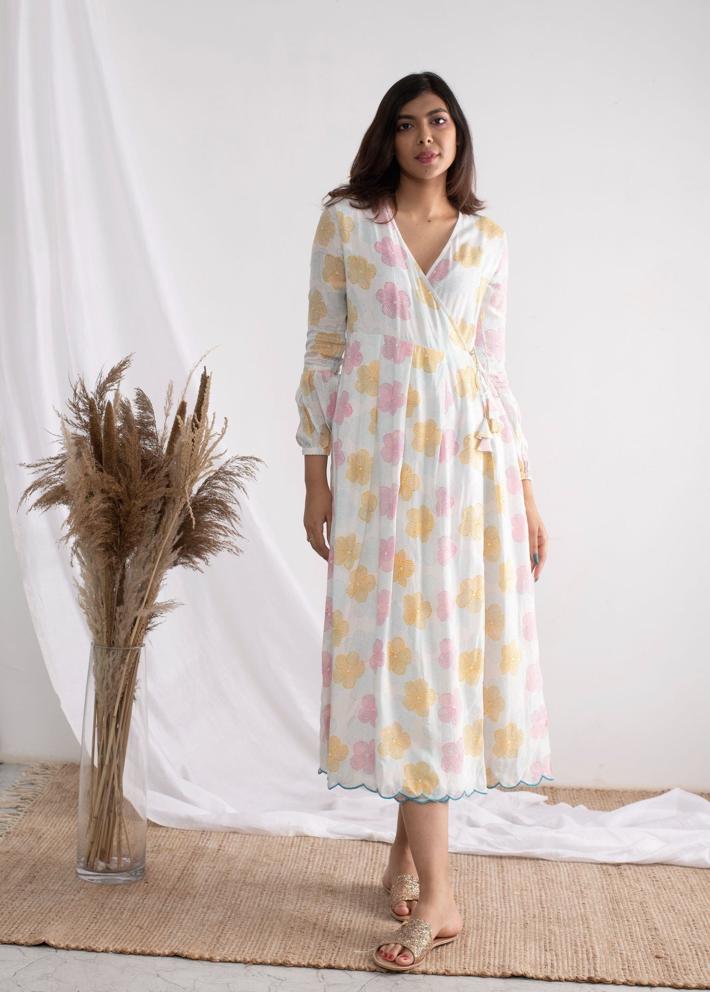 Blooming PrimRose Angrakha Dress