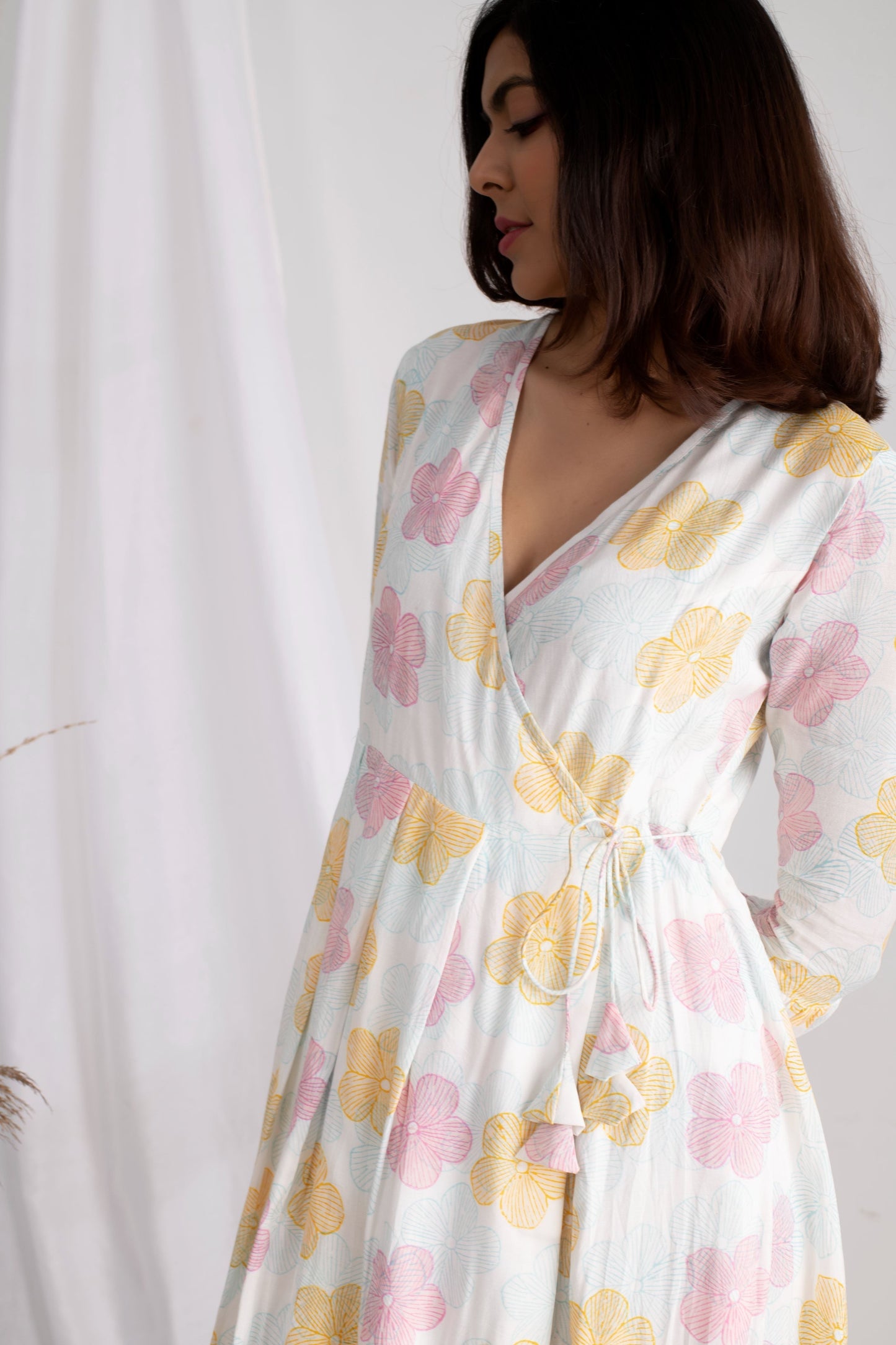 Blooming PrimRose Angrakha Dress