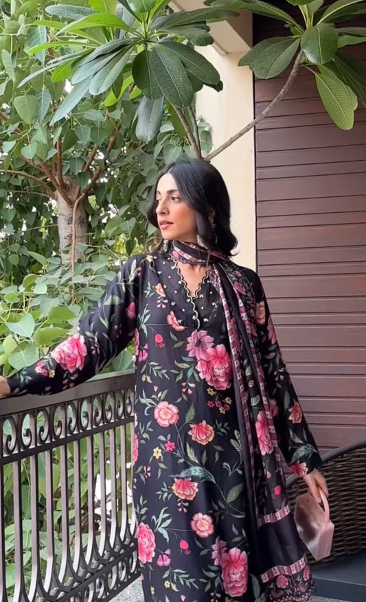 AKS BLACK KURTA SET