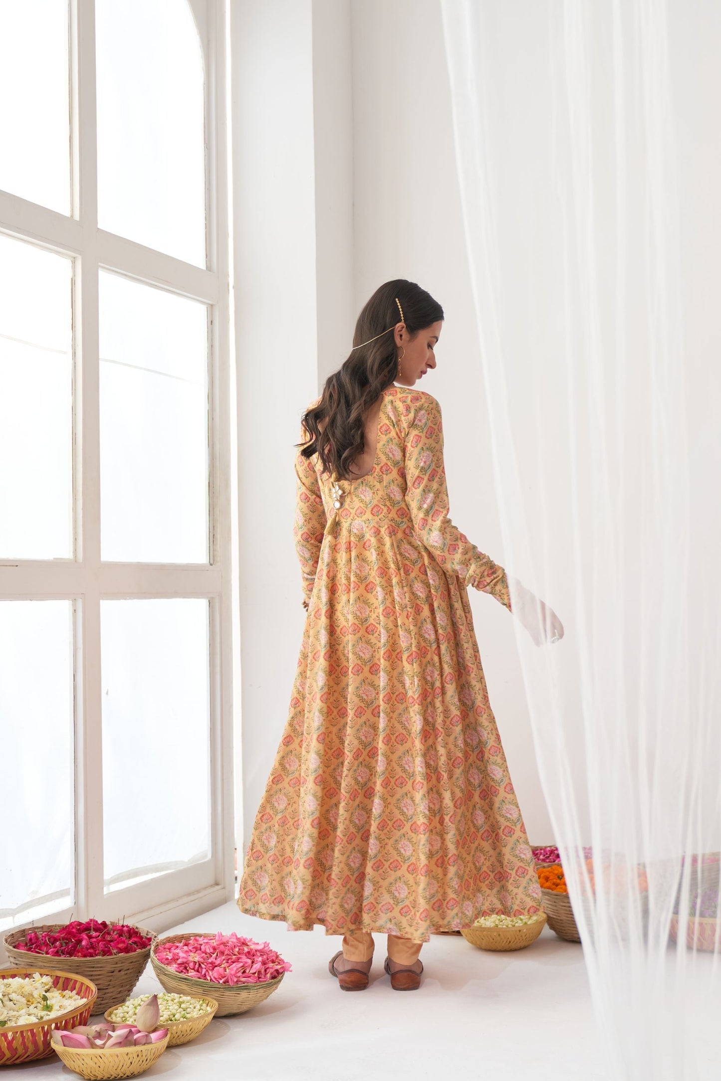 Yellow Peony Anarkali
